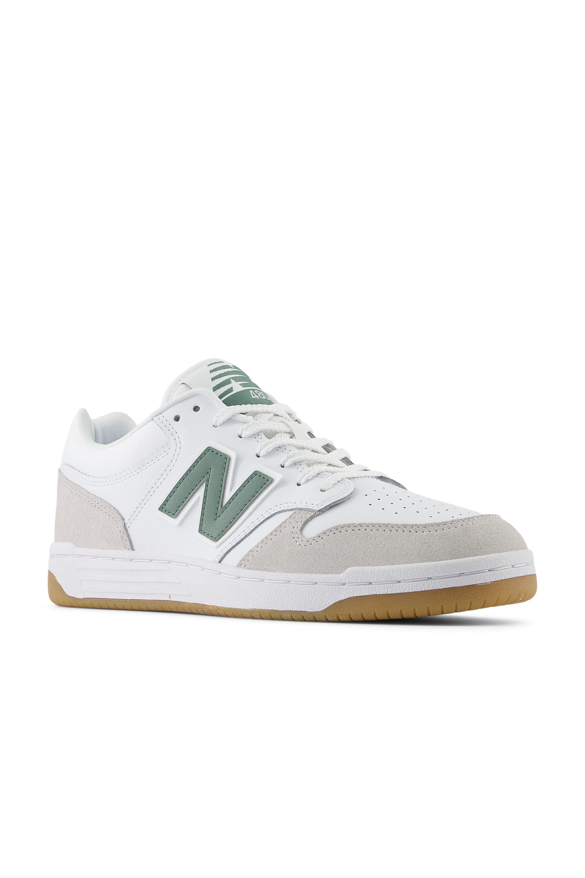 New Balance 480 Trainers White with Grey Matter - Image 4