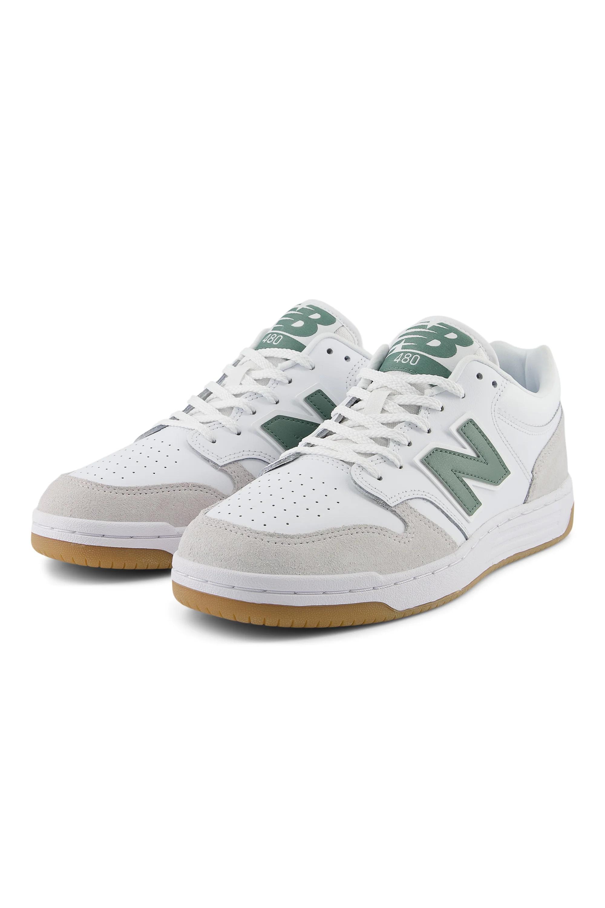 New Balance 480 Trainers White with Grey Matter - Image 7