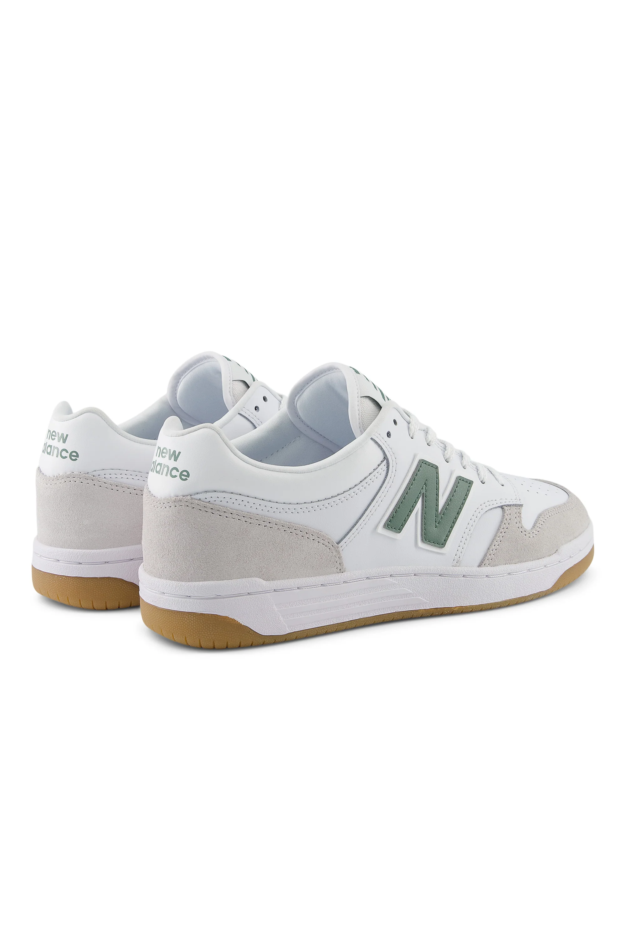 New Balance 480 Trainers White with Grey Matter - Image 8