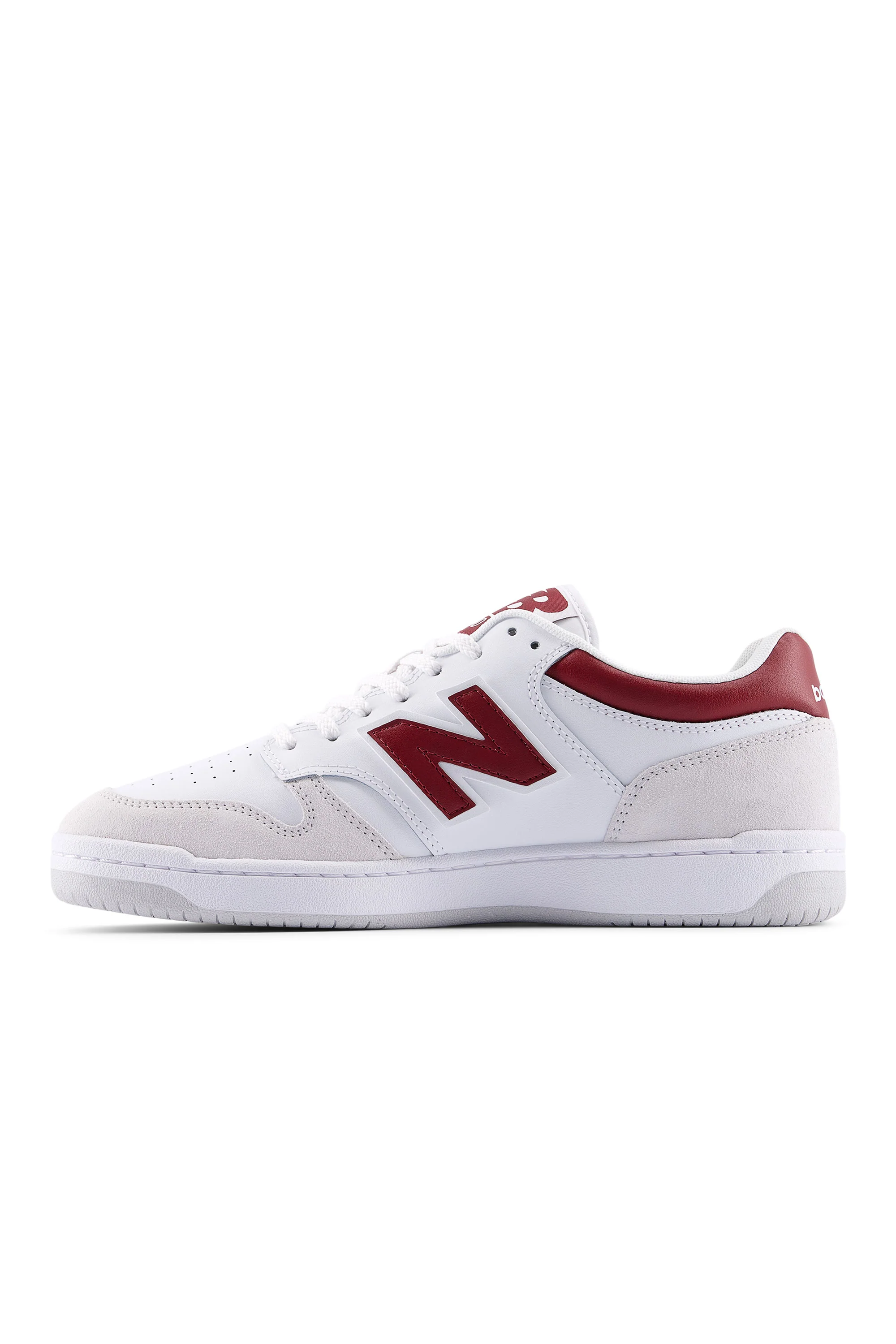 New Balance 480 Trainer White/Burgundy - Image 2