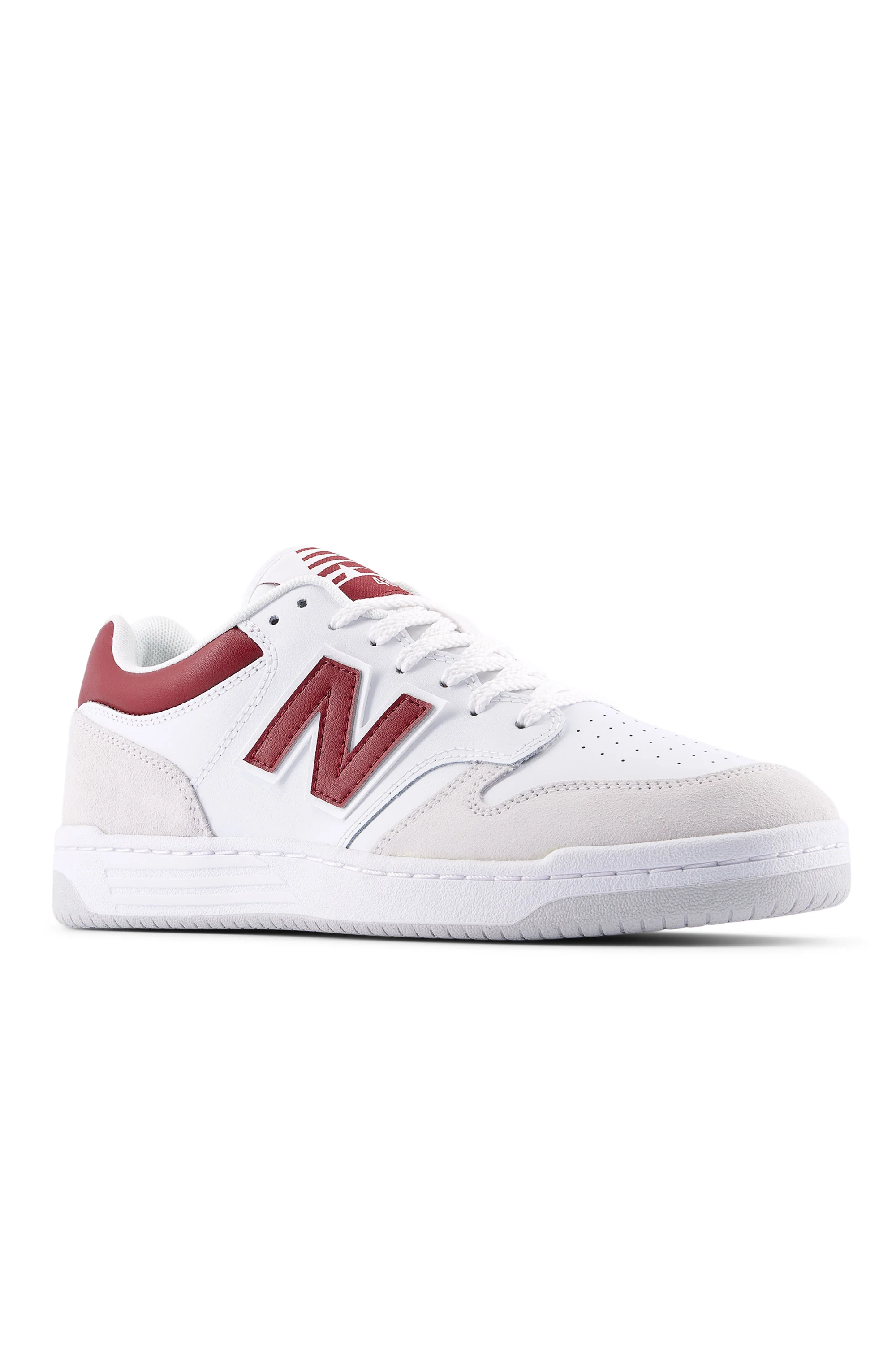 New Balance 480 Trainer White/Burgundy - Image 6