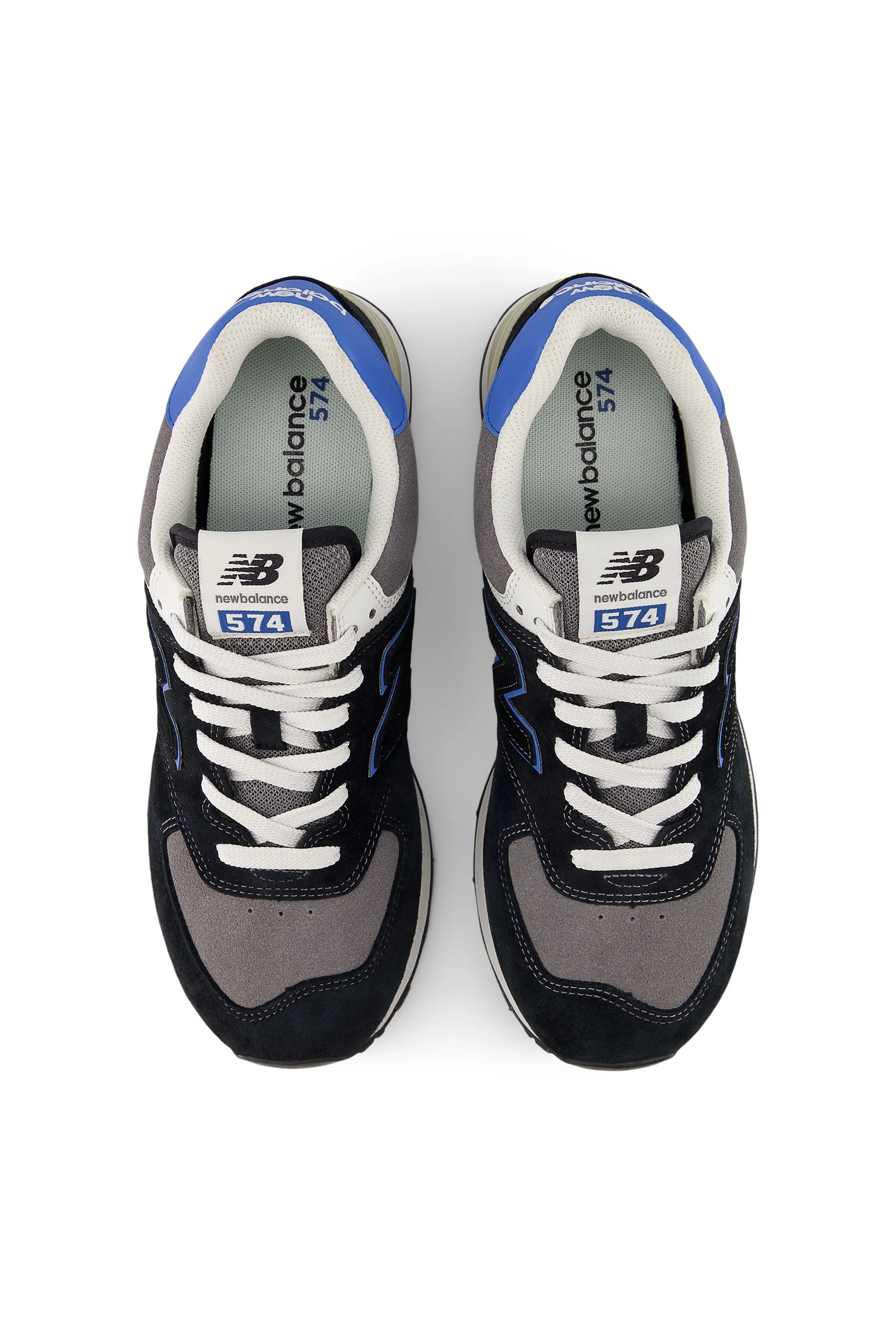 New Balance 574 Trainer Black/Blue Agate - Image 3