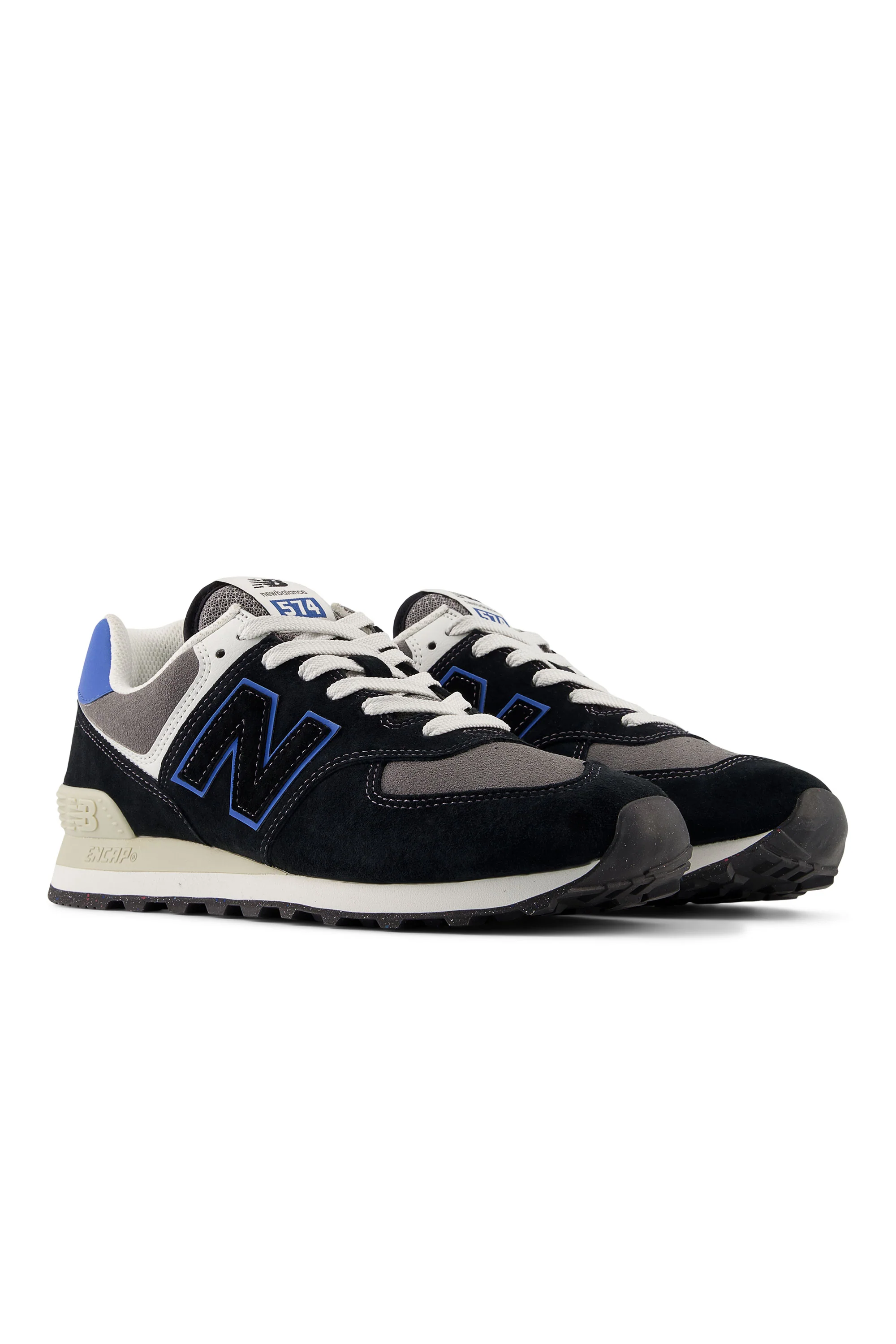 New Balance 574 Trainer Black/Blue Agate - Image 4