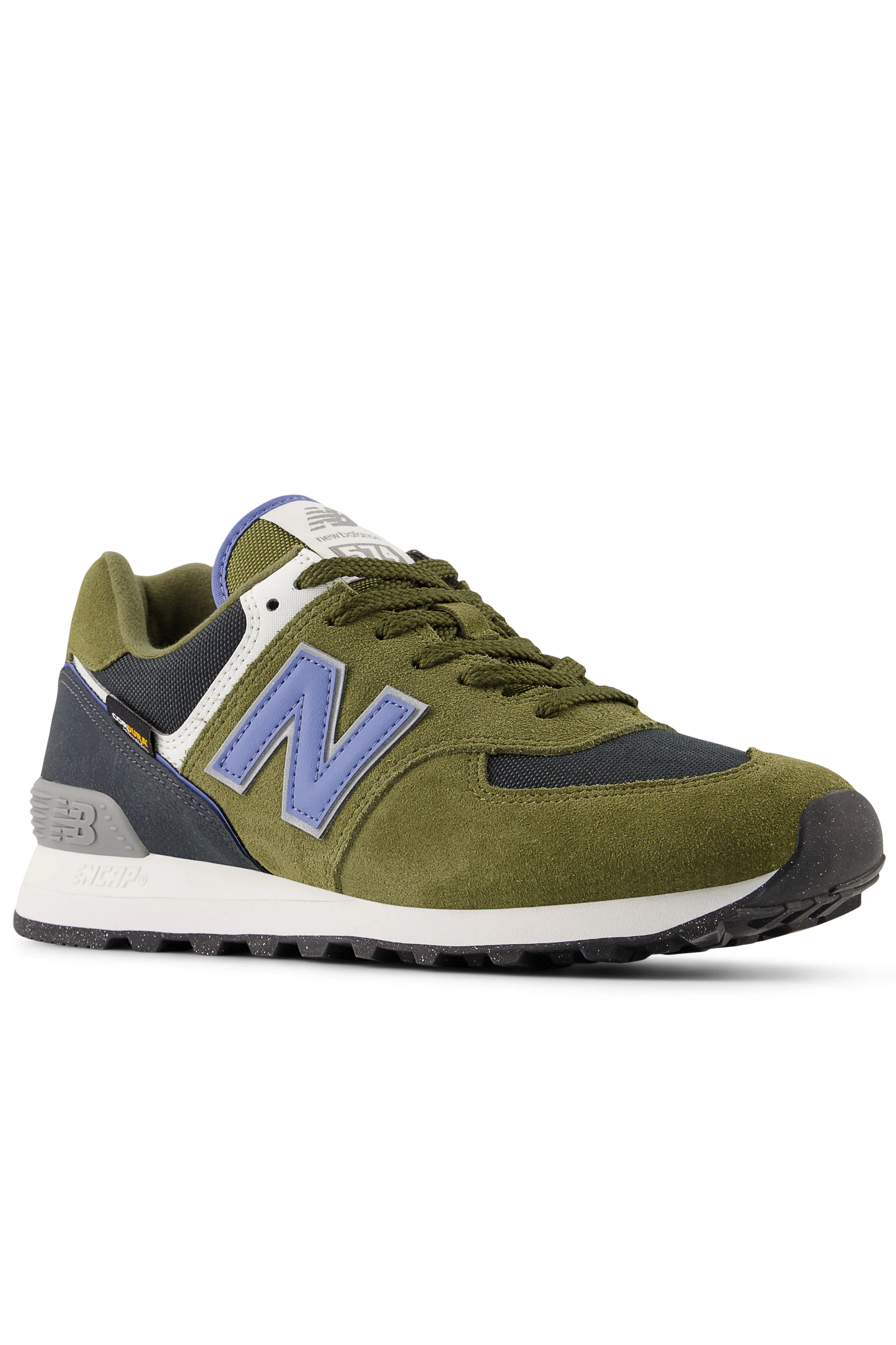 NEW BALANCE 574 TRAINER KHAKI/FAIRWEATHER BLUE - Image 3