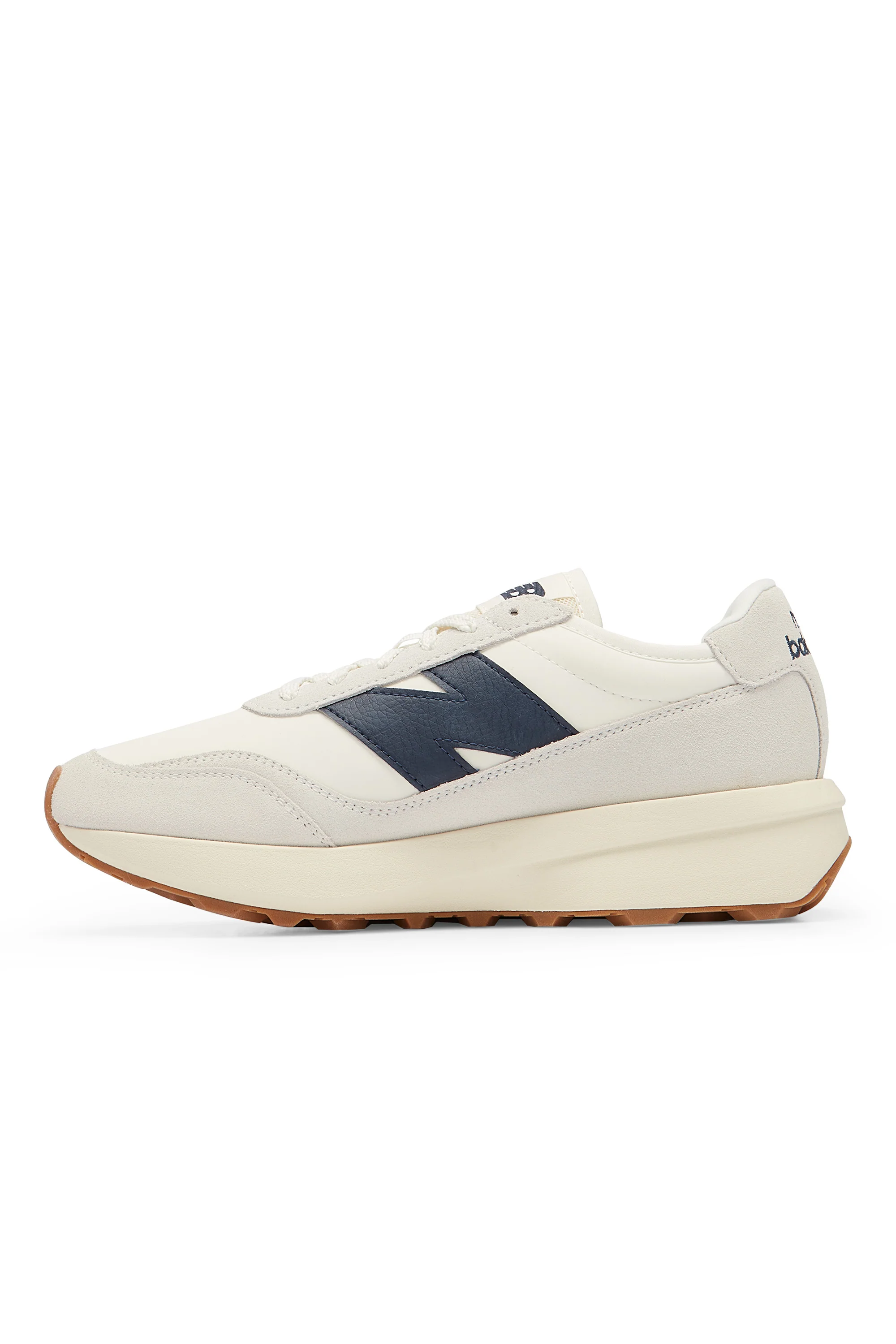 New Balance 370 Trainer Sea Salt & Navy - Image 2