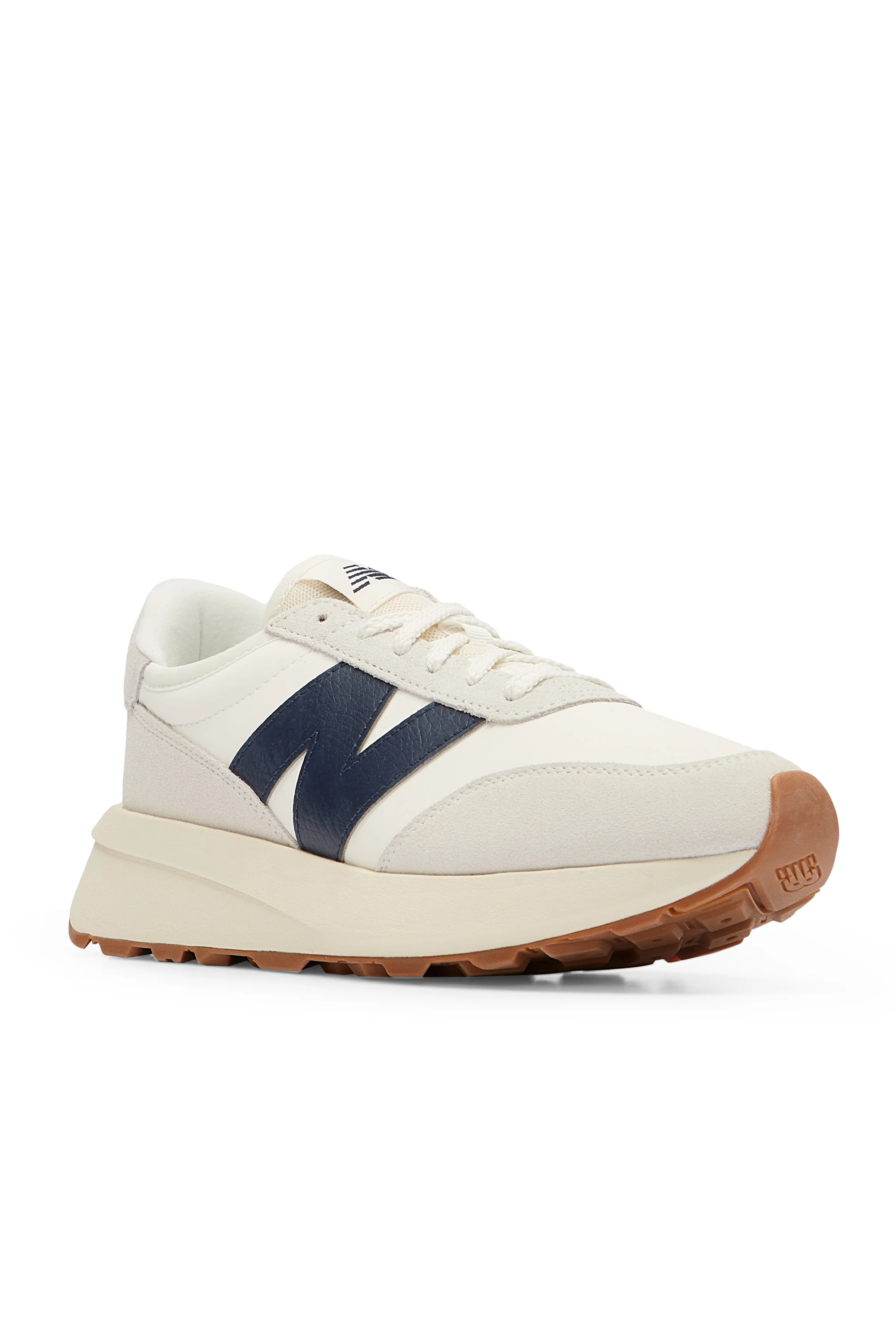New Balance 370 Trainer Sea Salt & Navy - Image 3