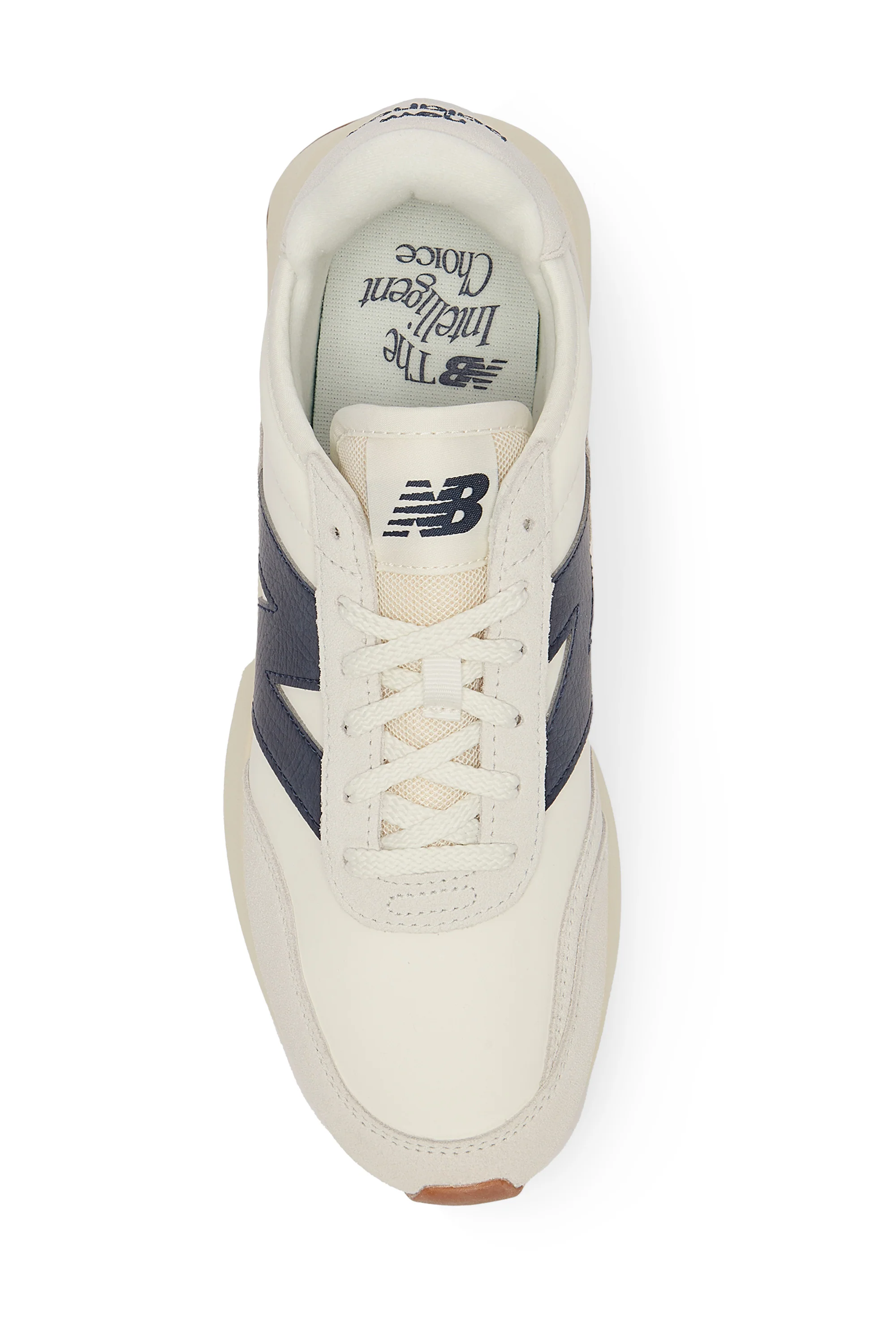 New Balance 370 Trainer Sea Salt & Navy - Image 7