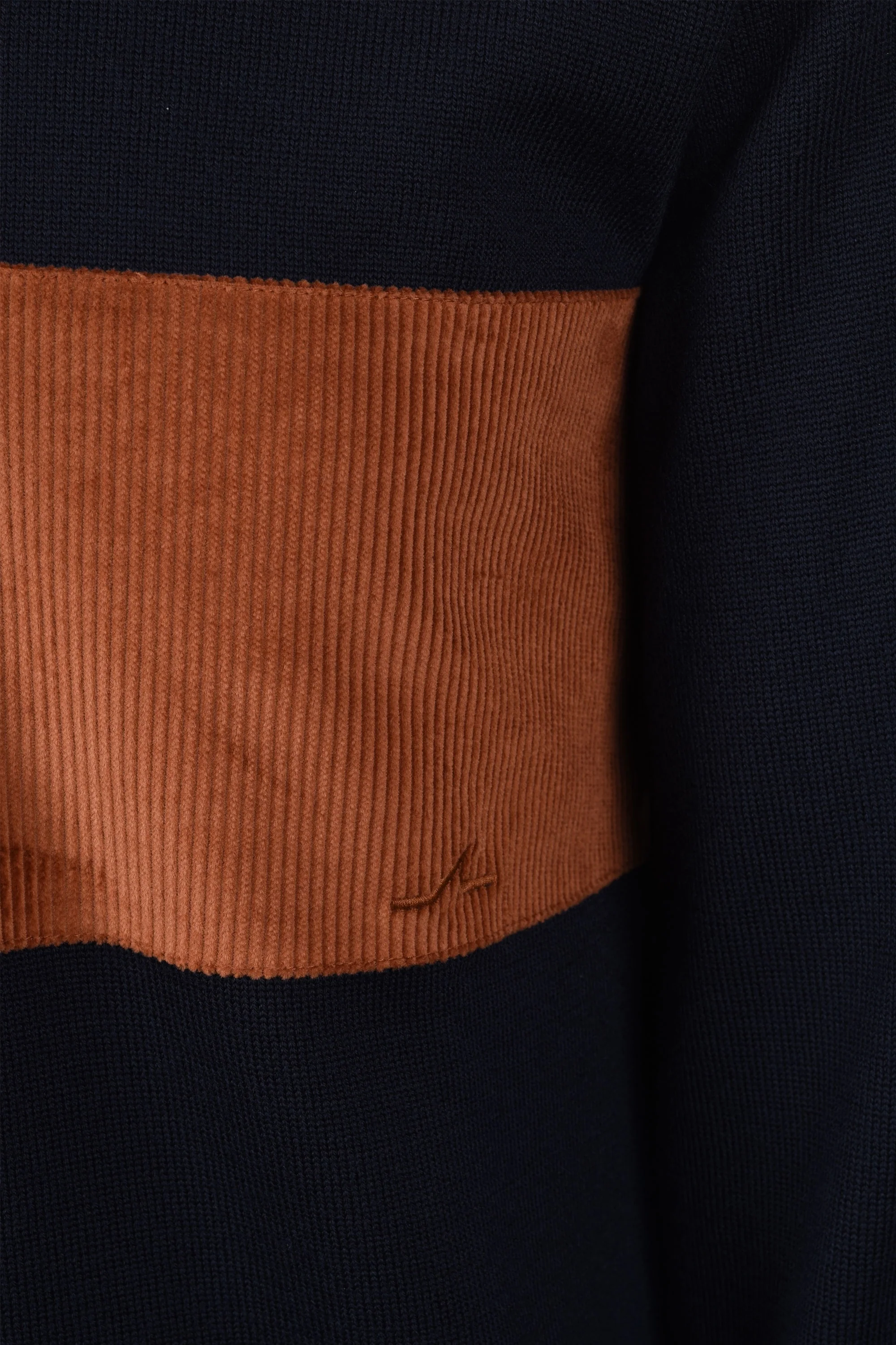Paul And Shark Half Zip Knitwear Navy/Rust - Image 4