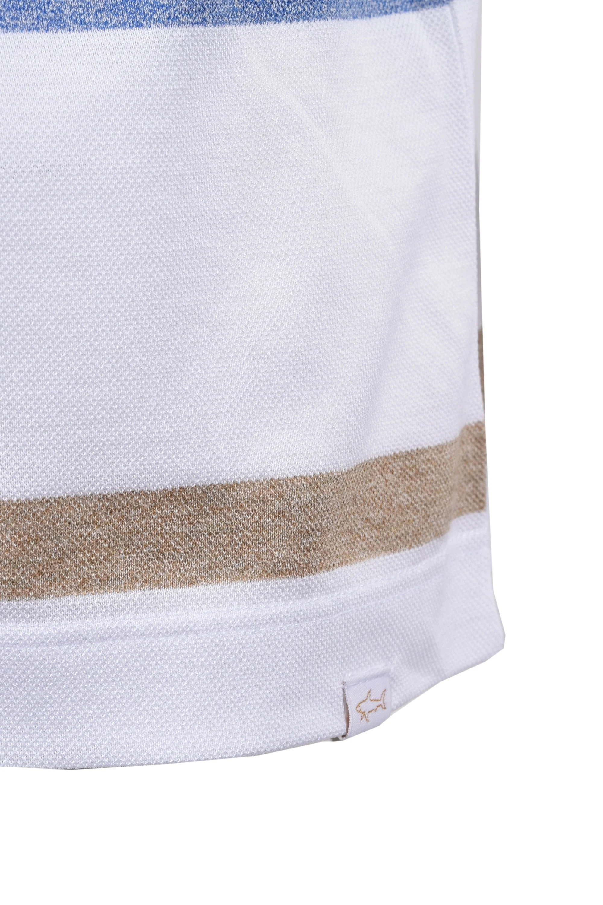 Paul And Shark Polo Shirt White Multi Stripe - Image 4