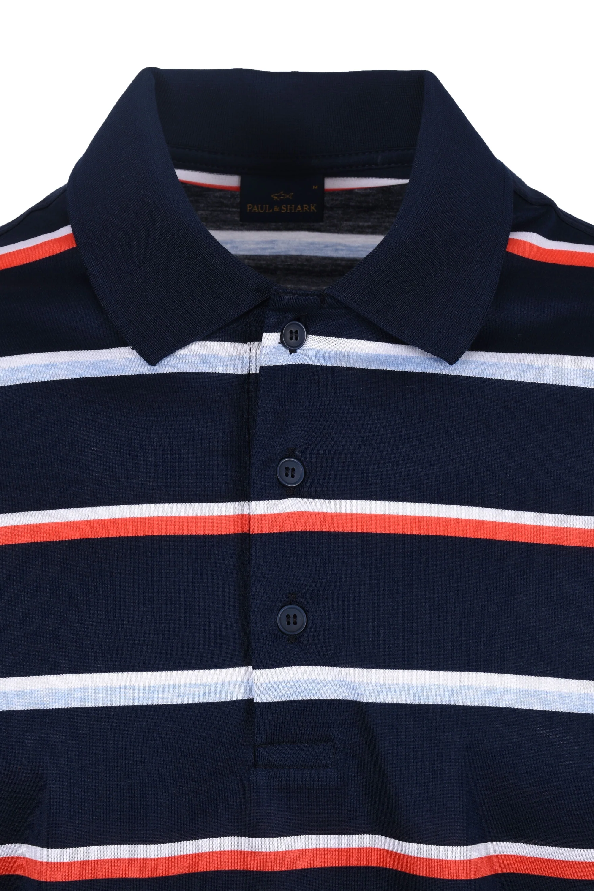 Paul And Shark Polo Stripe Navy/Red - Image 2