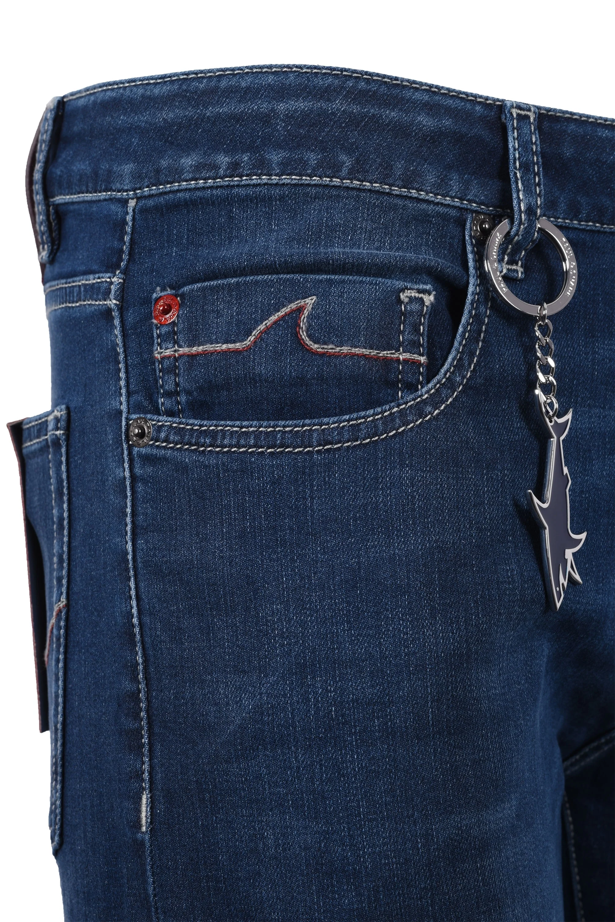 Paul And Shark Red Rivet Jeans Light Denim - Image 5