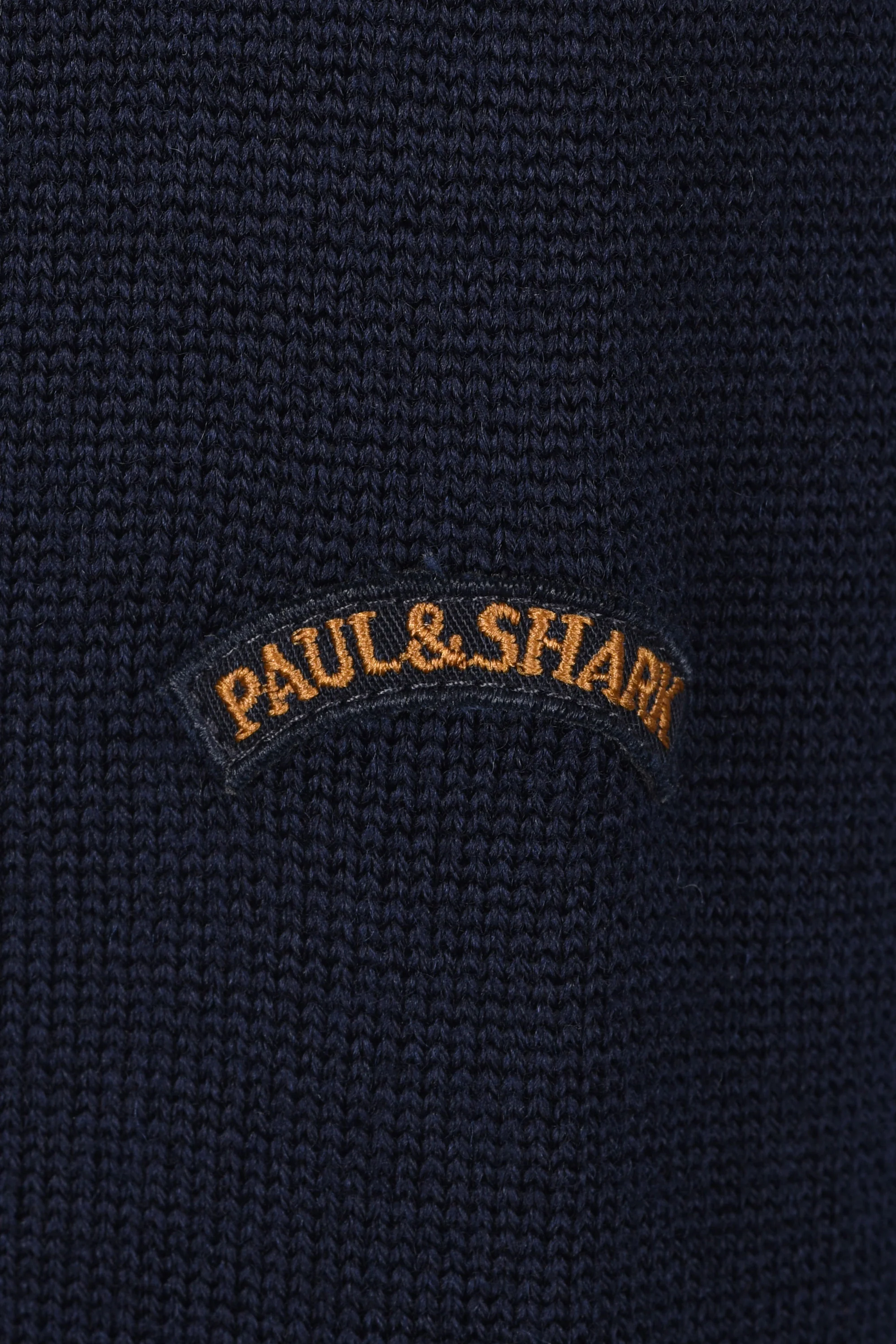 Paul & Shark Half Zip Knitwear Navy & Cream - Image 3