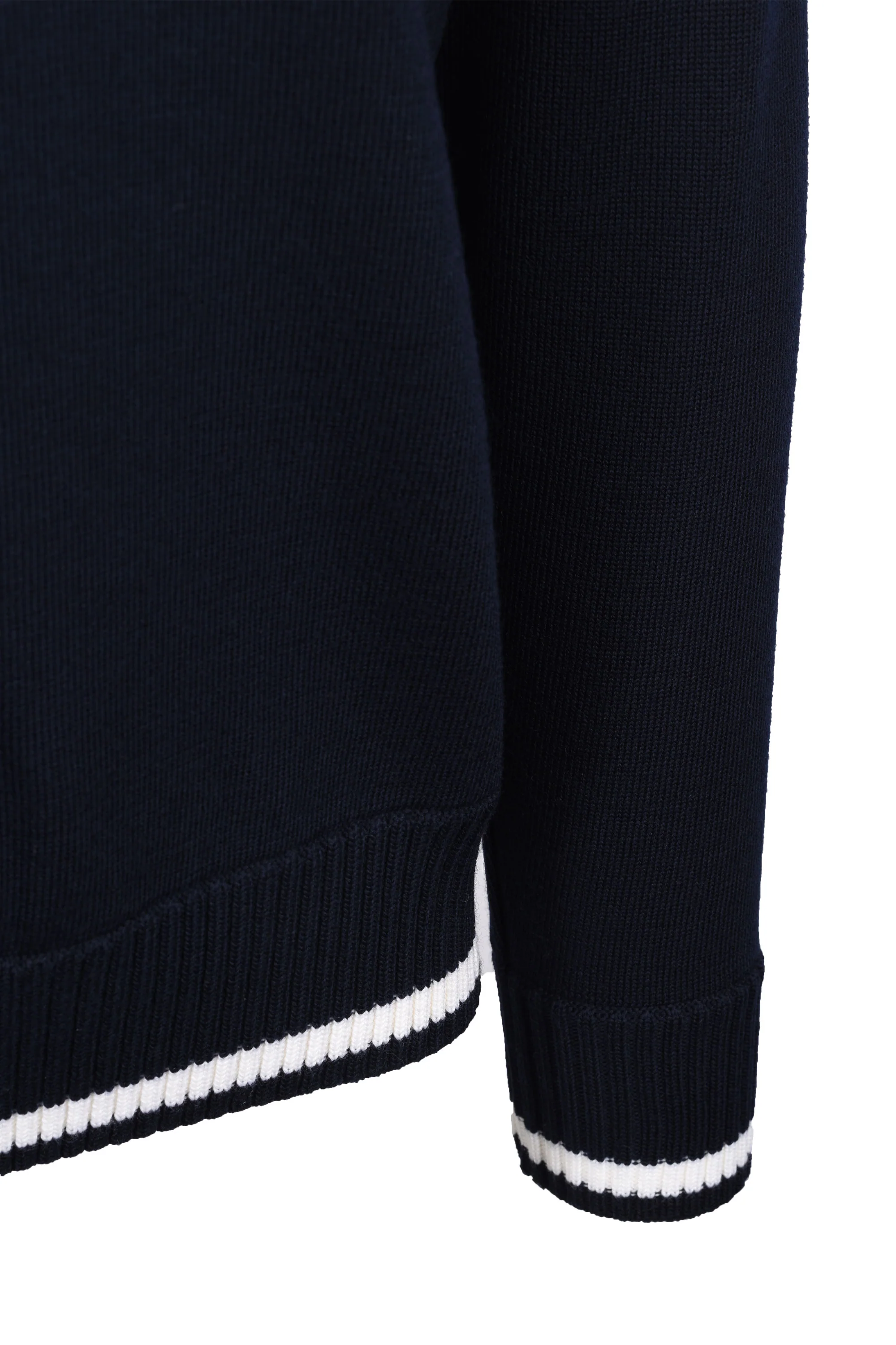 Paul & Shark Half Zip Knitwear Navy & Cream - Image 4