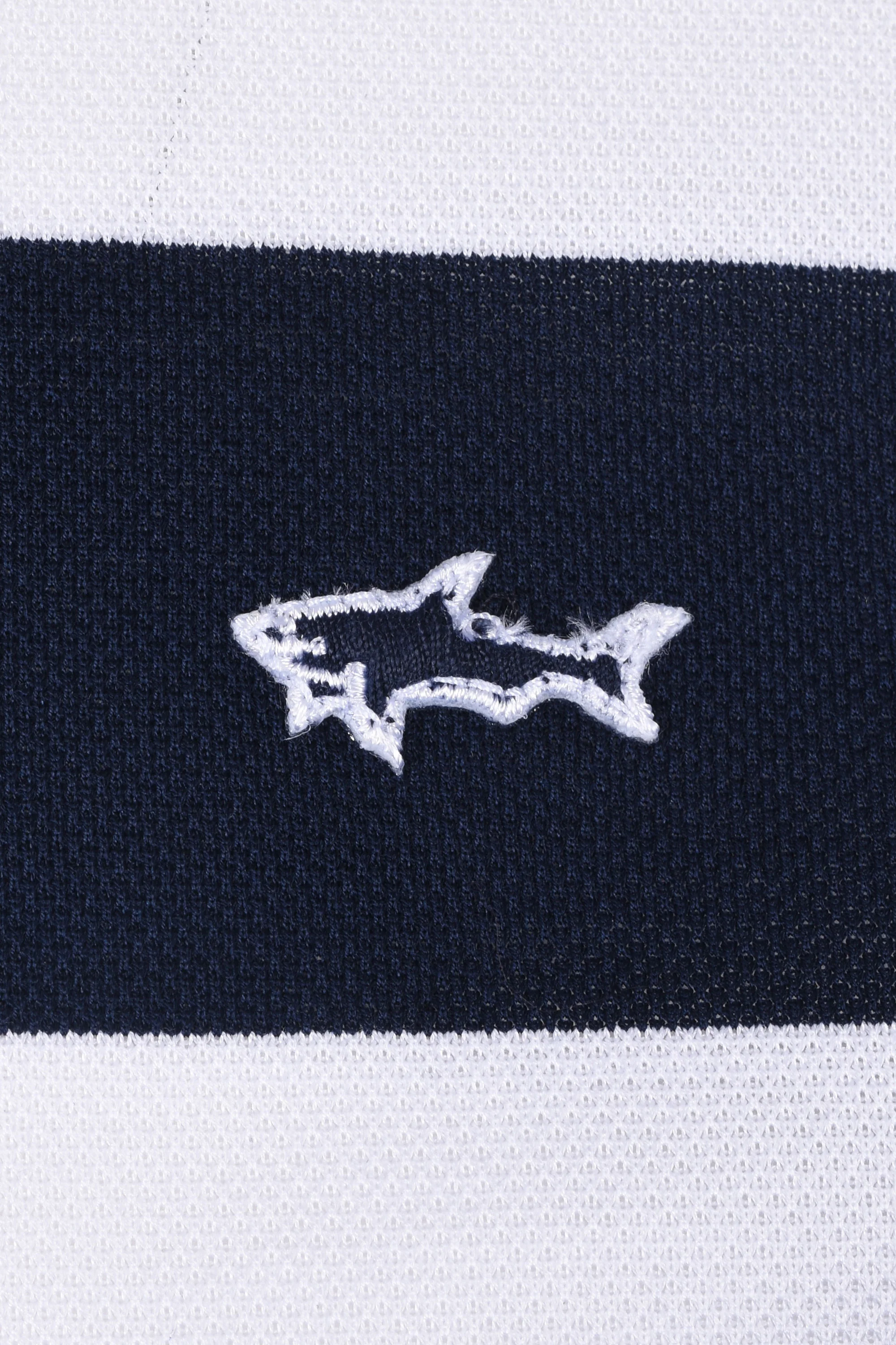 Paul & Shark POLO NAVY/WHITE STRIPE - Image 3
