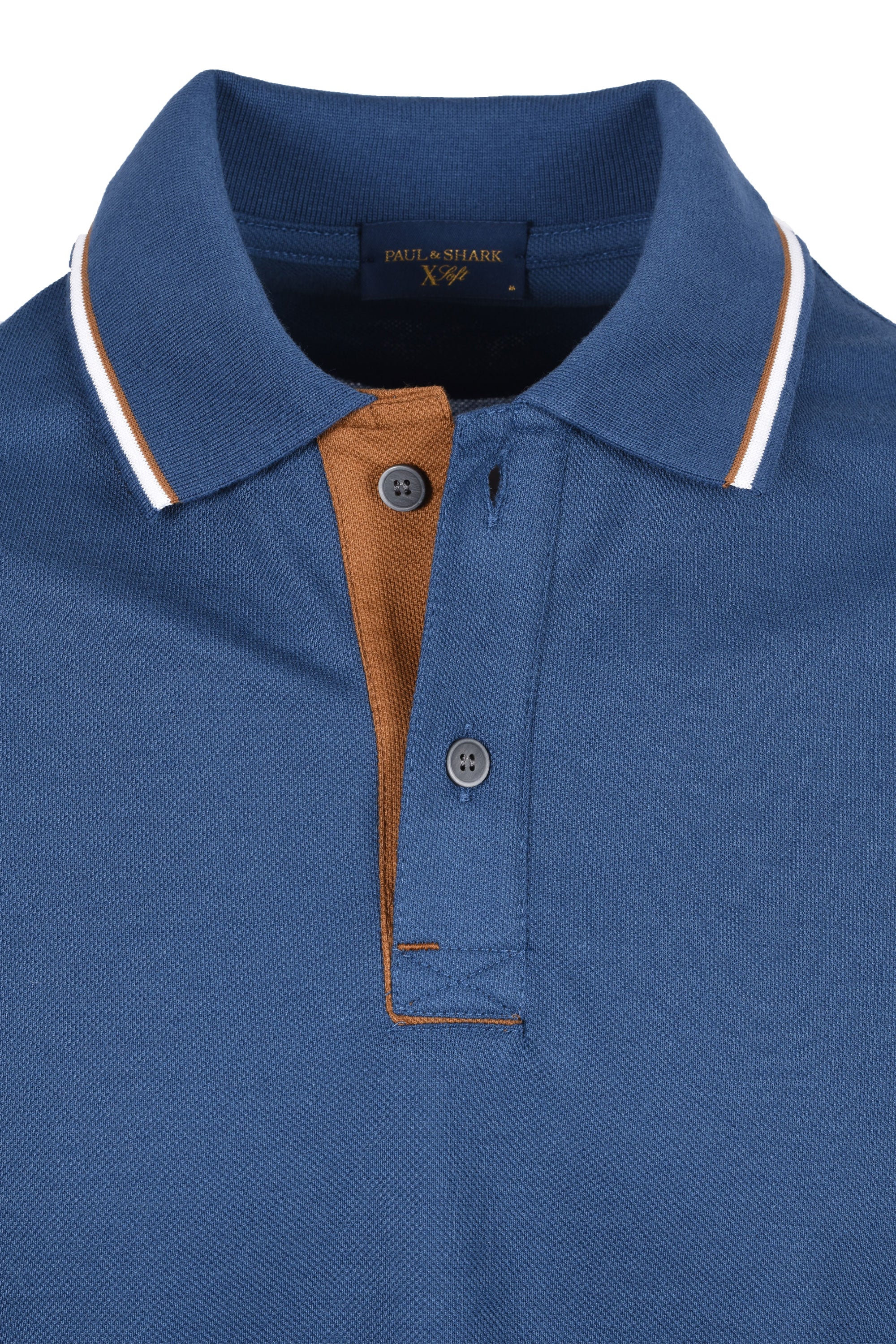Paul & Shark Tipped Polo Shirt Blue - Image 2