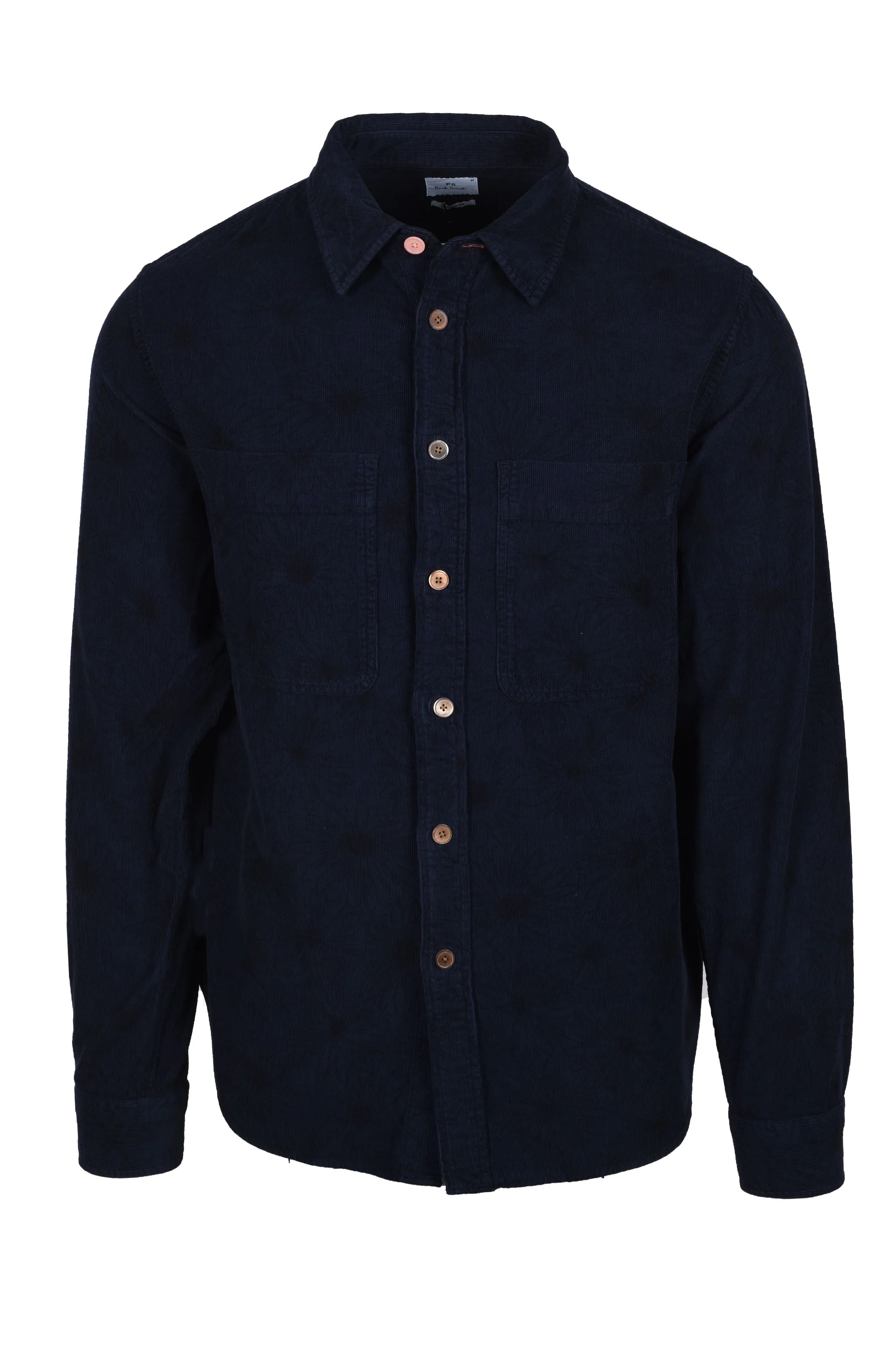 Paul Smith Casual Fit Corduroy Floral Shirt Dark Navy