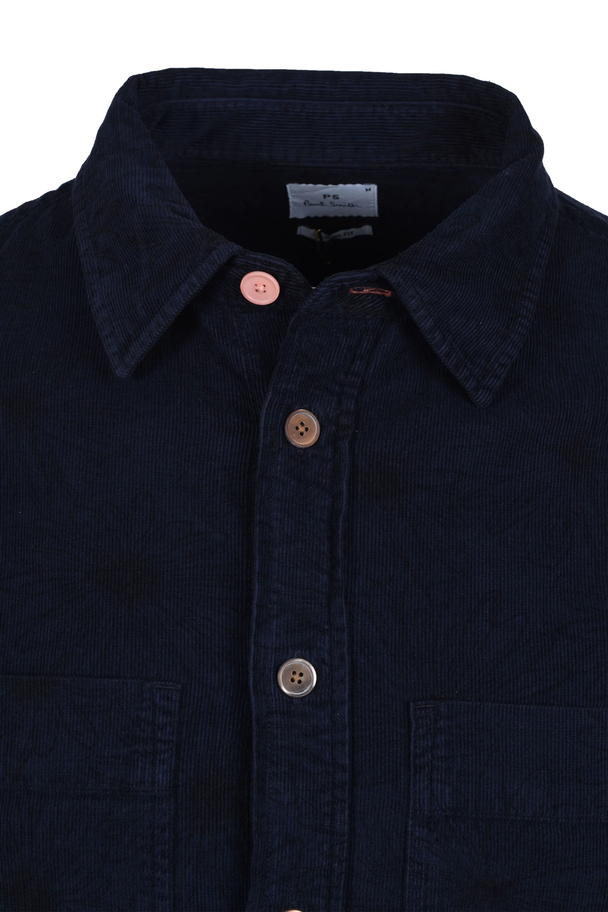 Paul Smith Casual Fit Corduroy Floral Shirt Dark Navy - Image 2