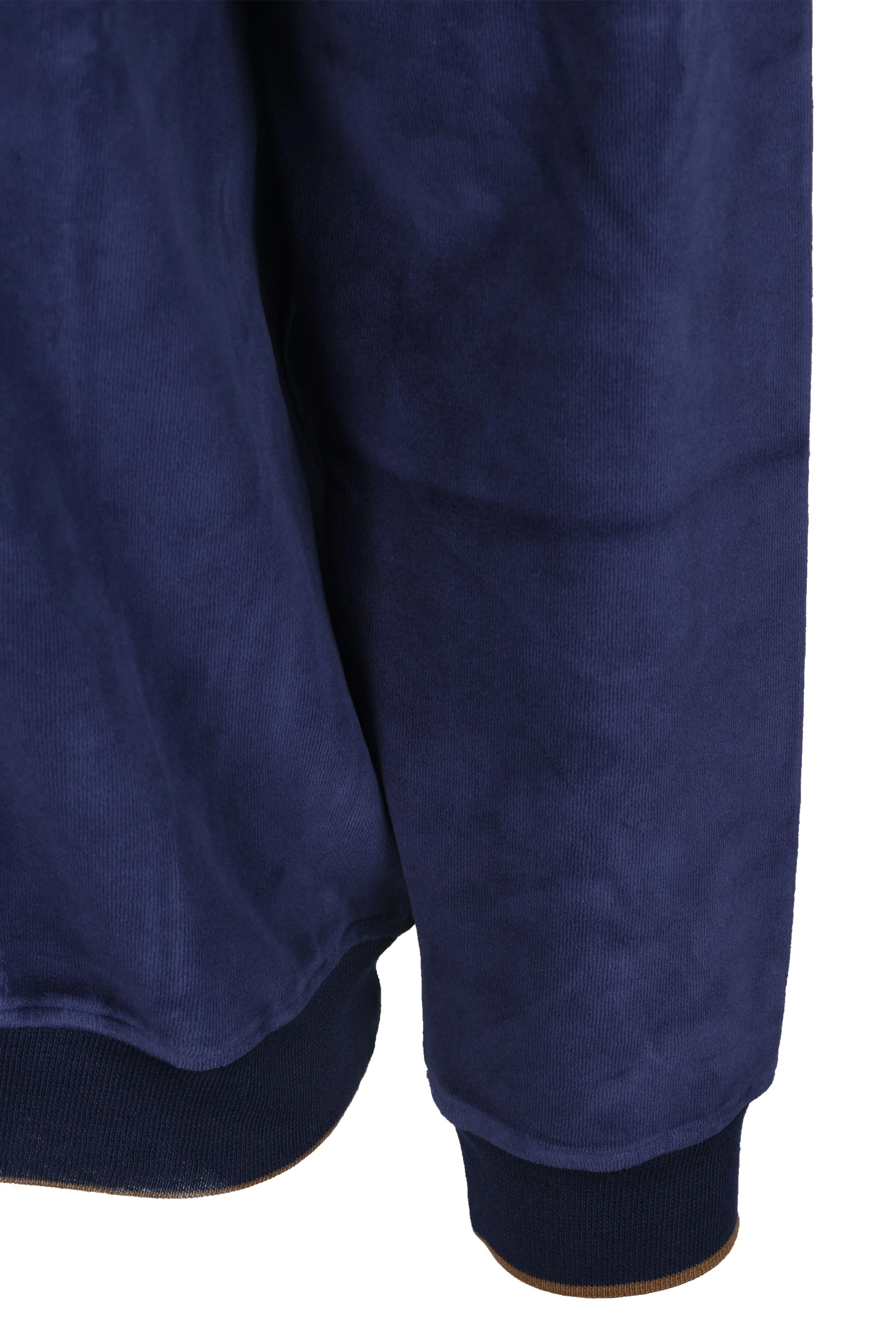 Paul Smith Half Zip Velour Sweatshirt Ink Blue - Image 3