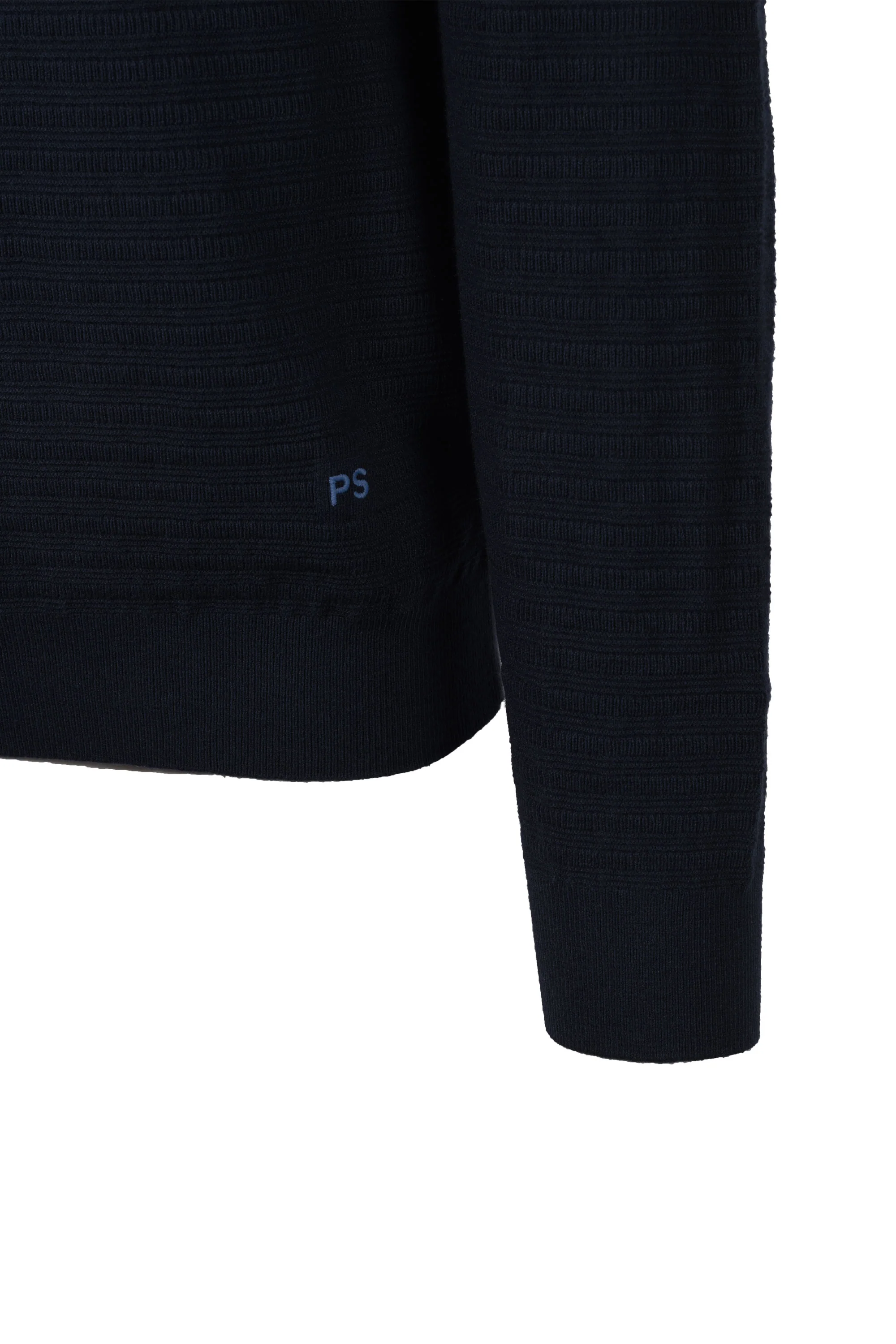 Paul Smith Long Sleeve Knitted Polo Dark Navy - Image 3