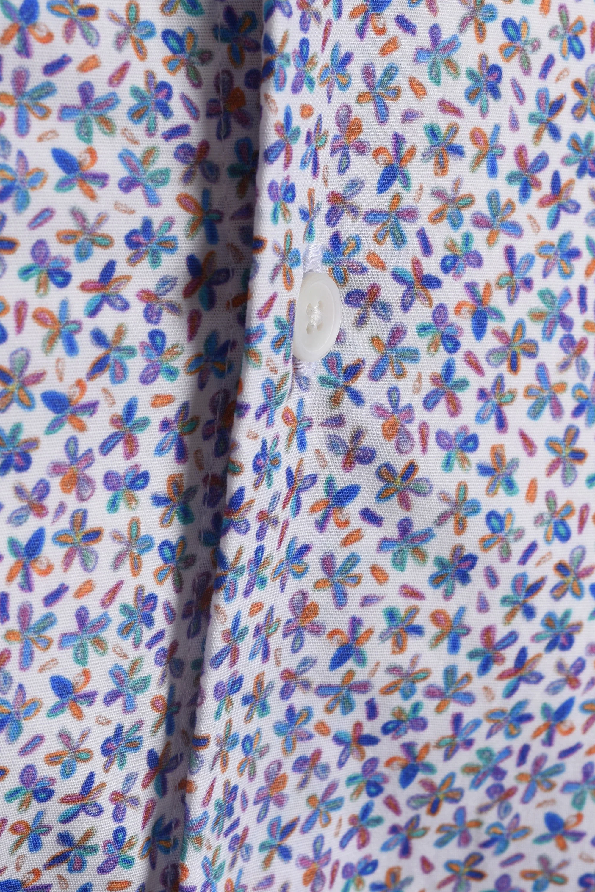 Paul Smith LS Slim Fit Shirt White Floral - Image 4