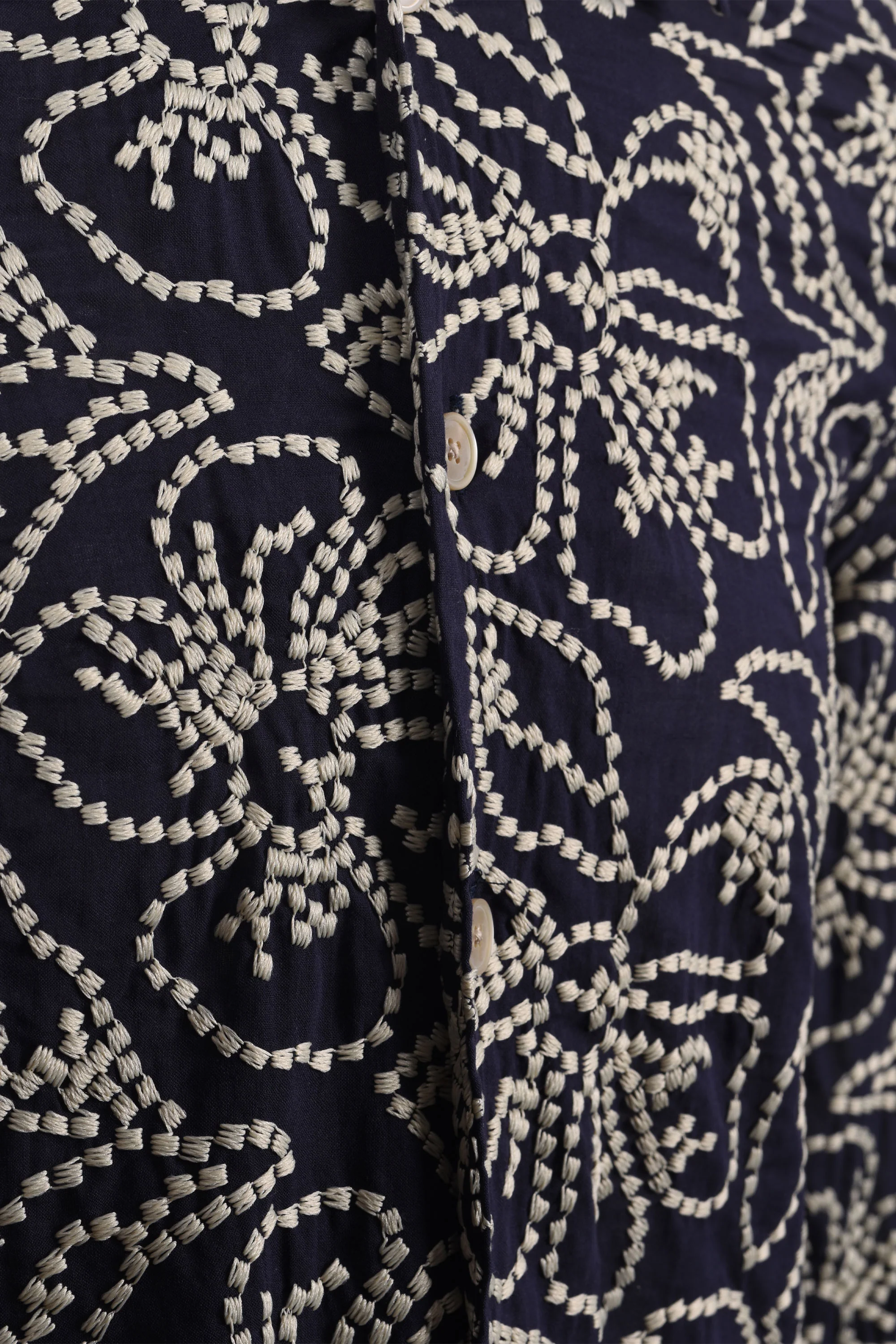 PAUL SMITH LS REG FIT FLORAL SHIRT NAVY - Image 3