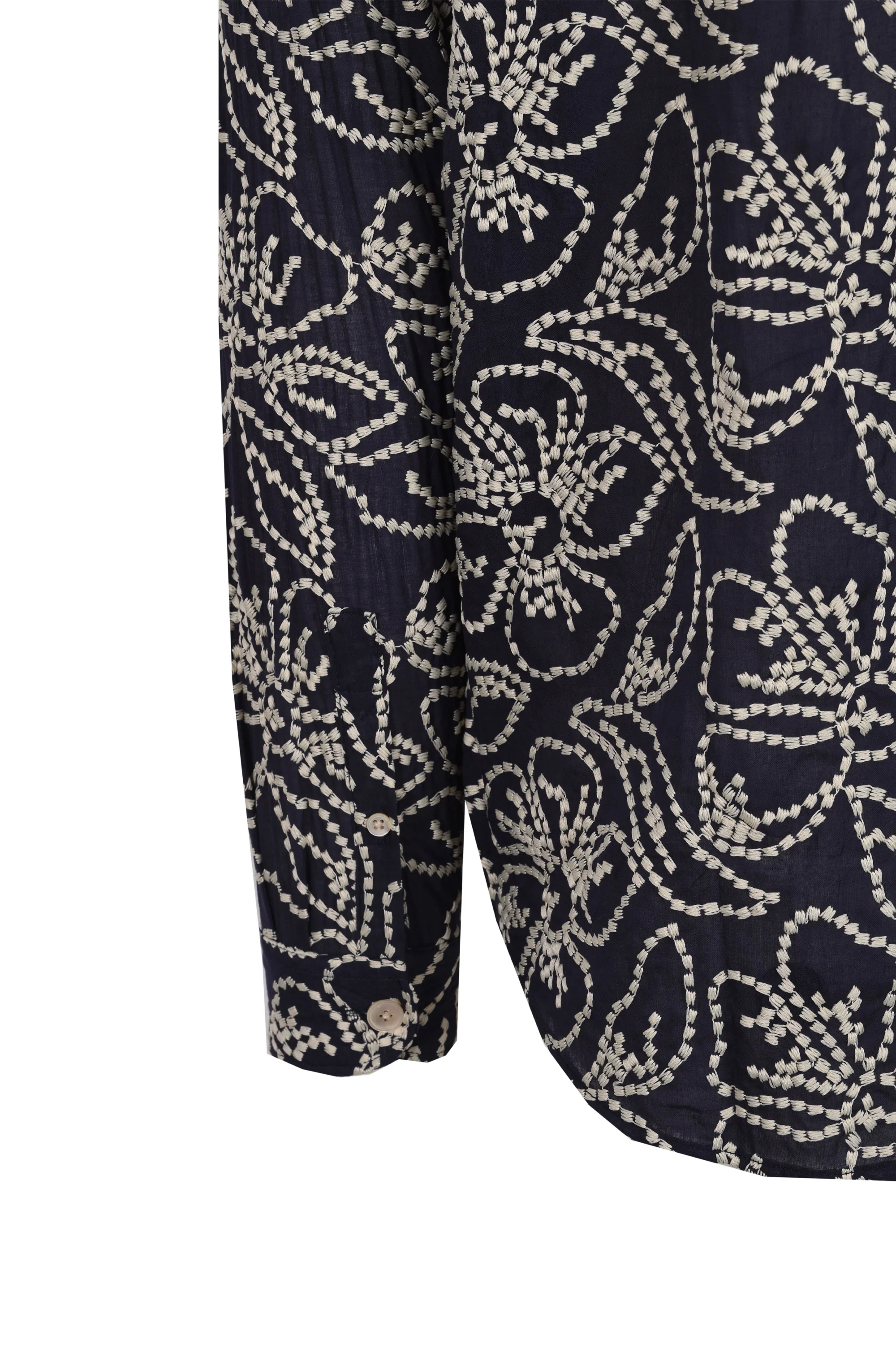PAUL SMITH LS REG FIT FLORAL SHIRT NAVY - Image 4