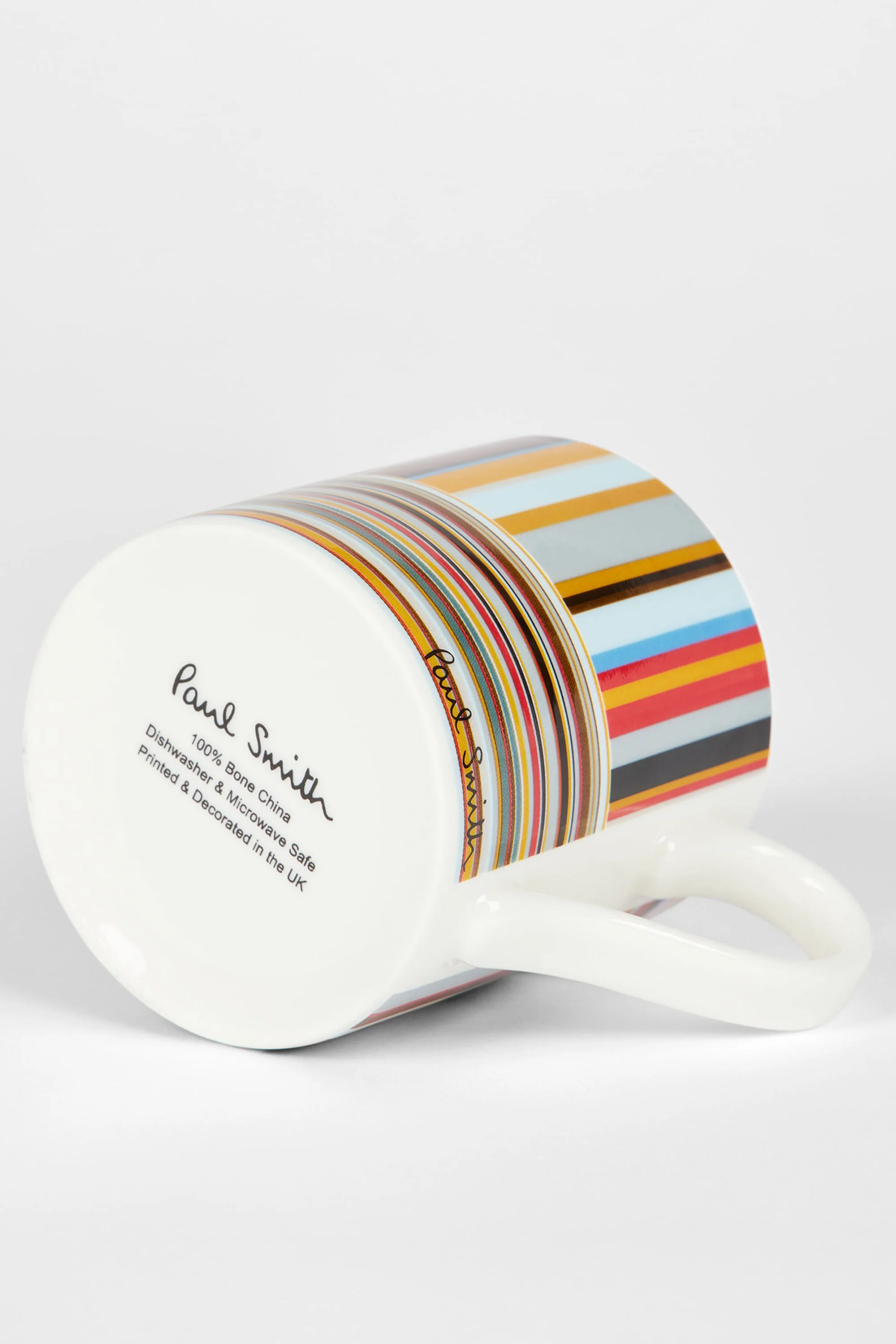 Paul Smith Mixed 'Signature Stripe' Bone China Mug Multi-Colour Check - Image 2