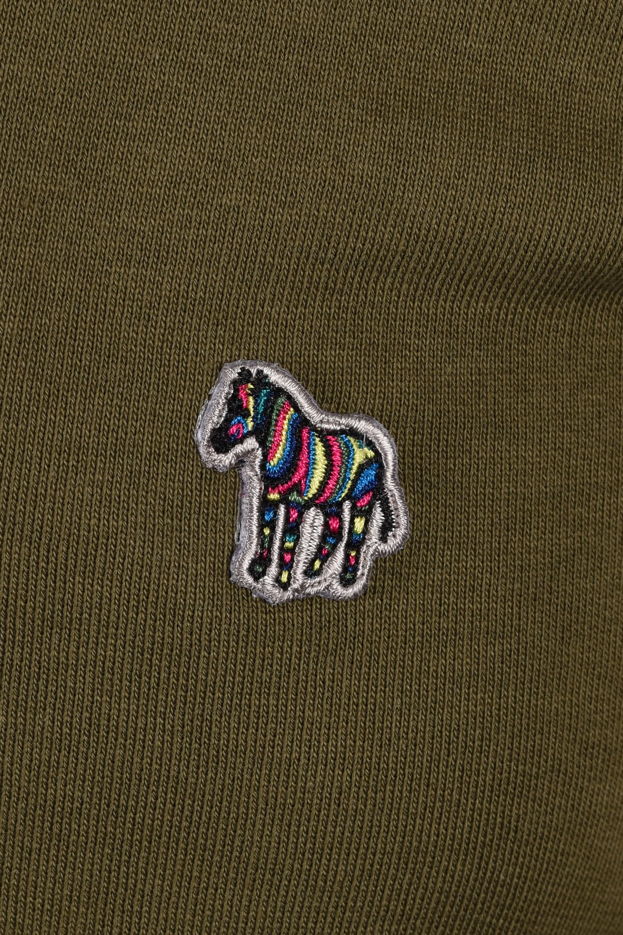 PAUL SMITH REG FIT HALF ZIP SWEATSHIRT SAGE - Image 3