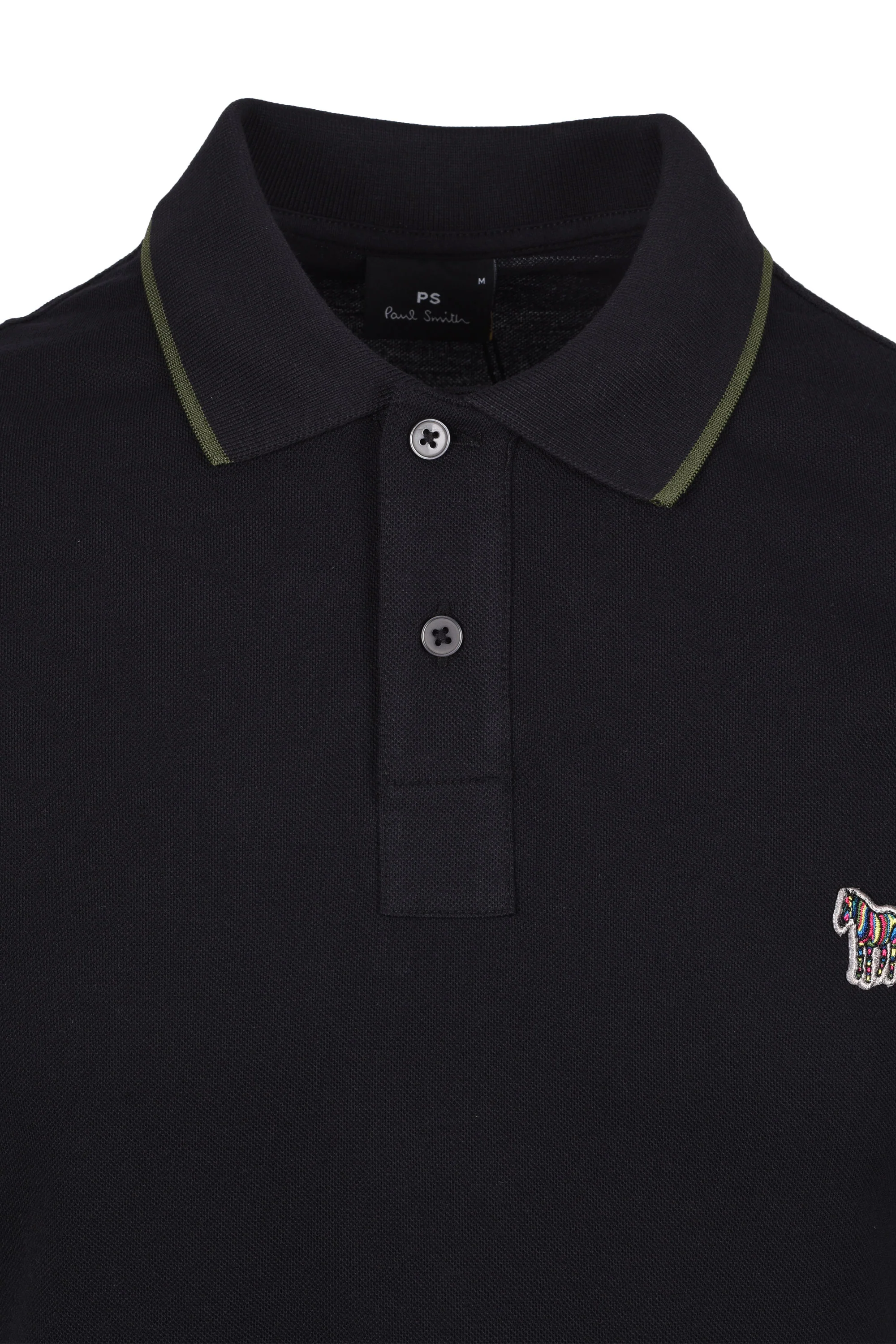 Paul Smith Reg Fit Tipped Polo Black - Image 2