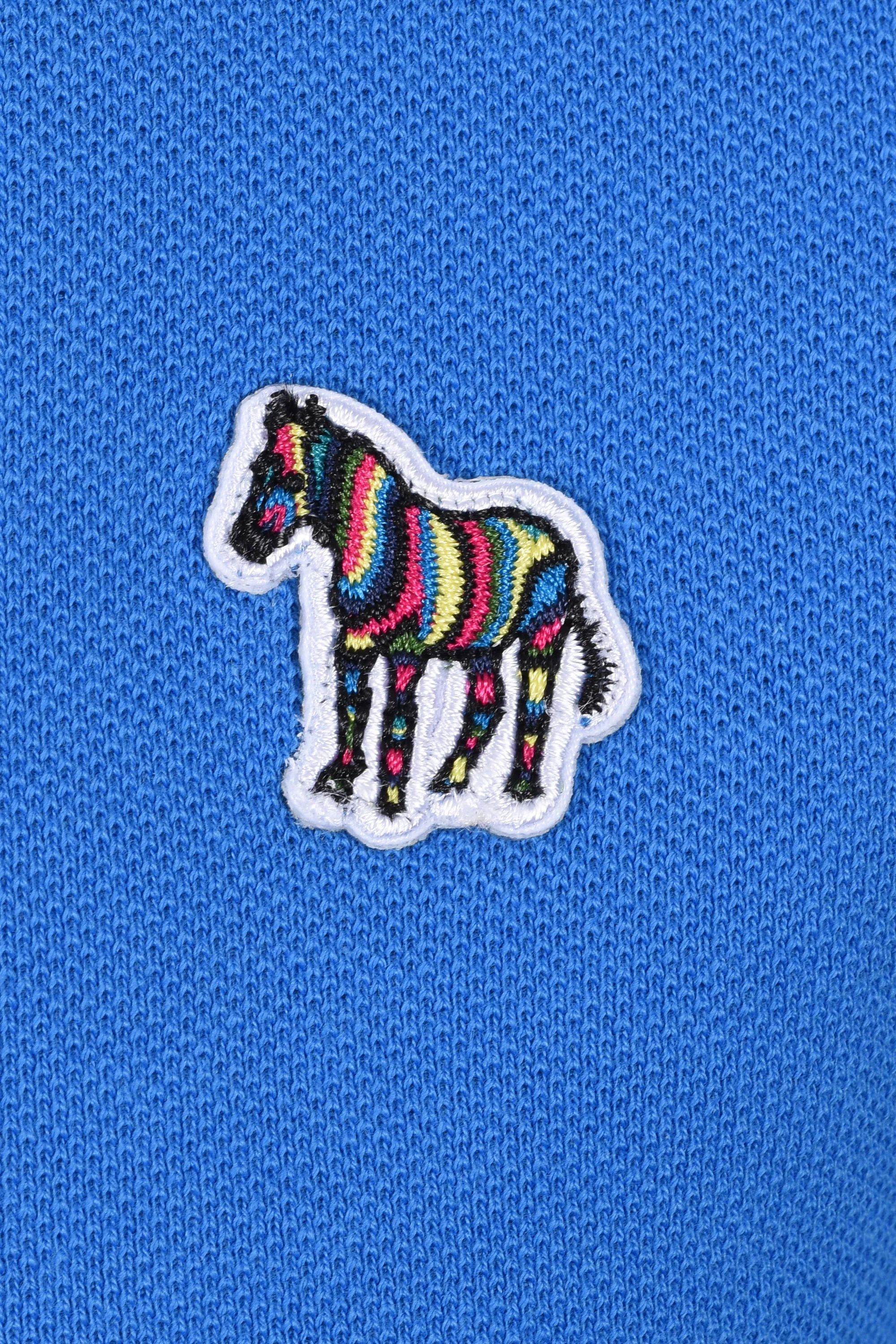 PAUL SMITH REG FIT ZEBRA POLO BLUE - Image 3