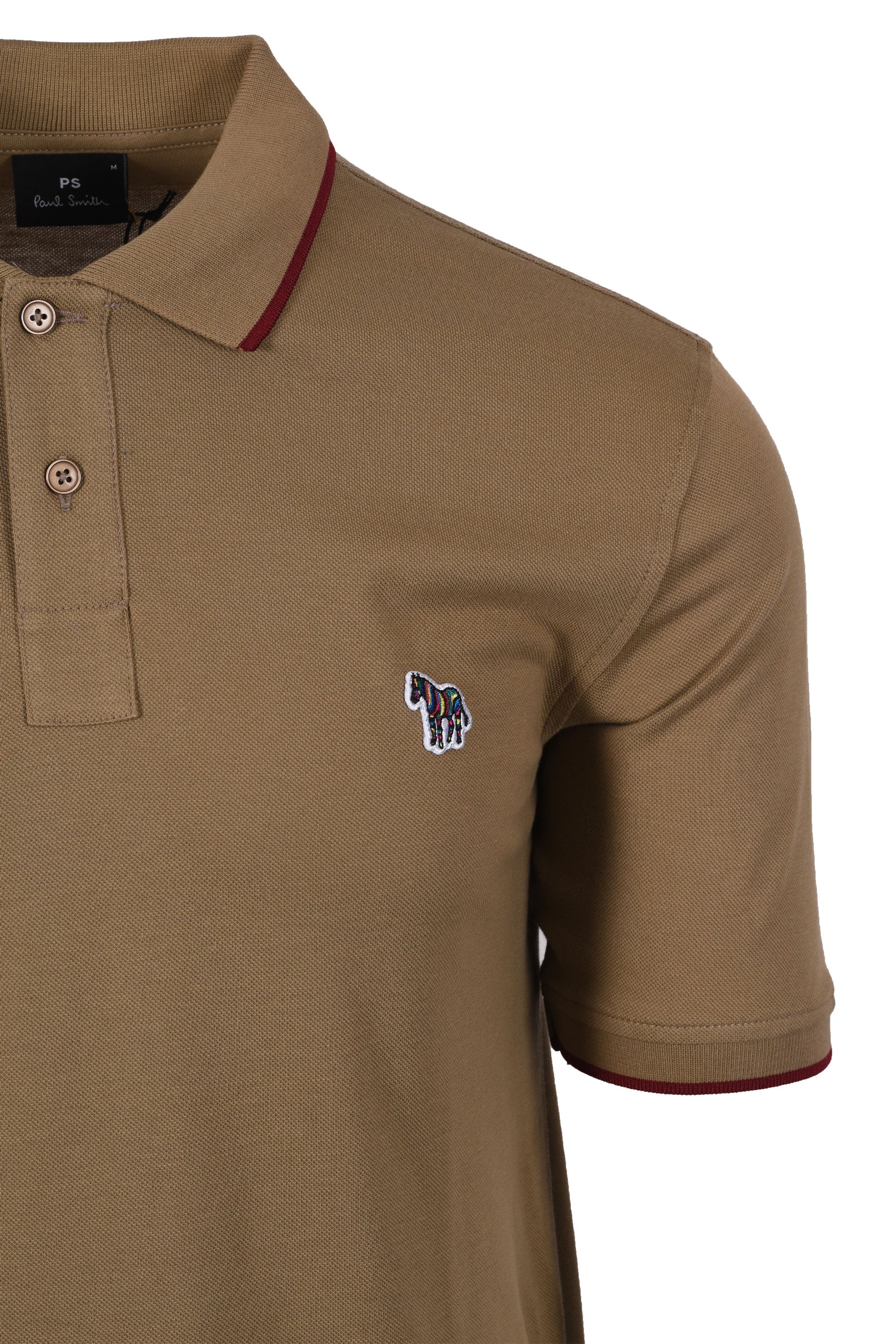 Paul Smith Reg Fit Tipped Polo Camel - Image 2