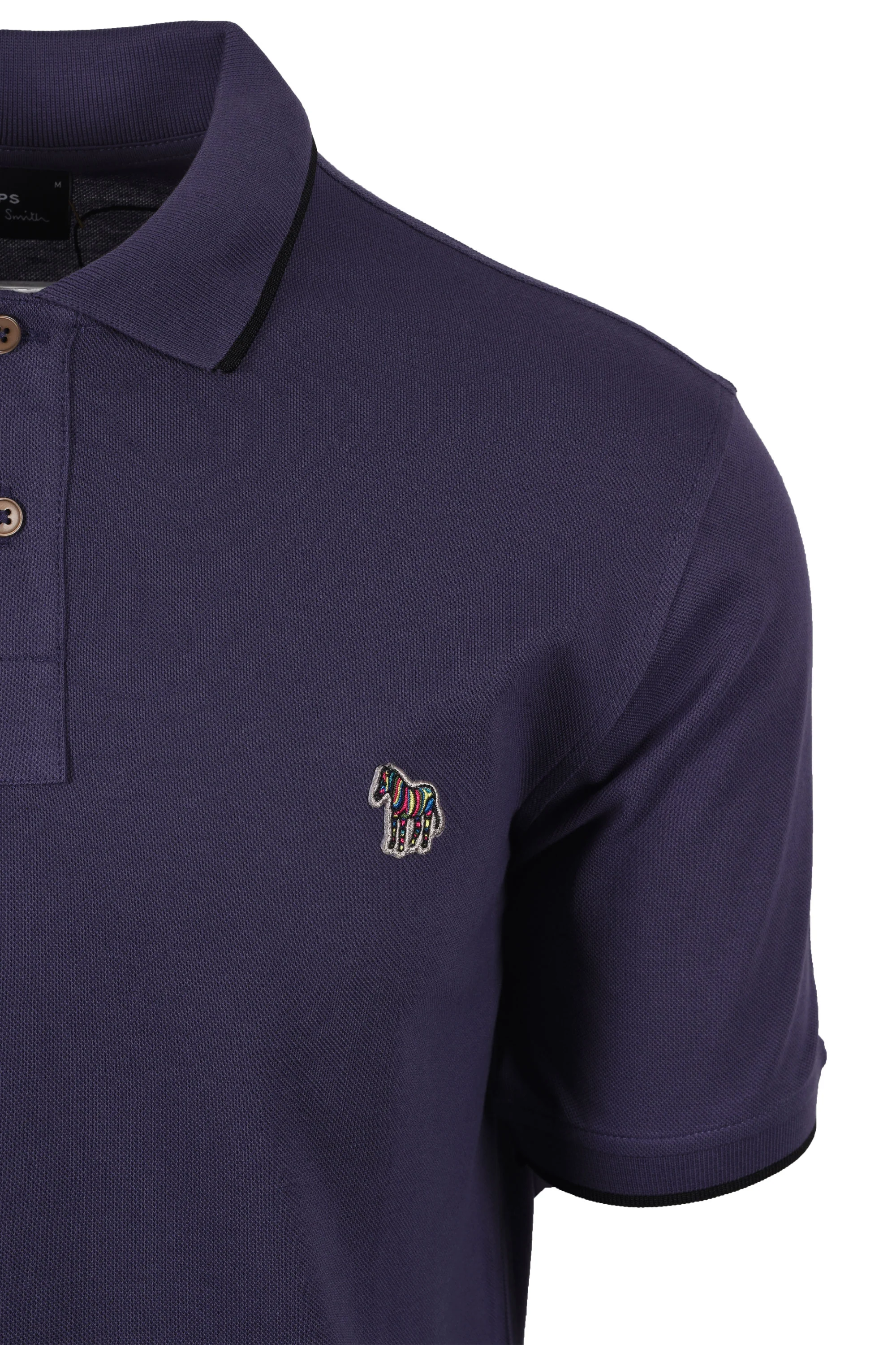 Paul Smith Reg Fit Tipped Polo Shirt Dark Violet - Image 2