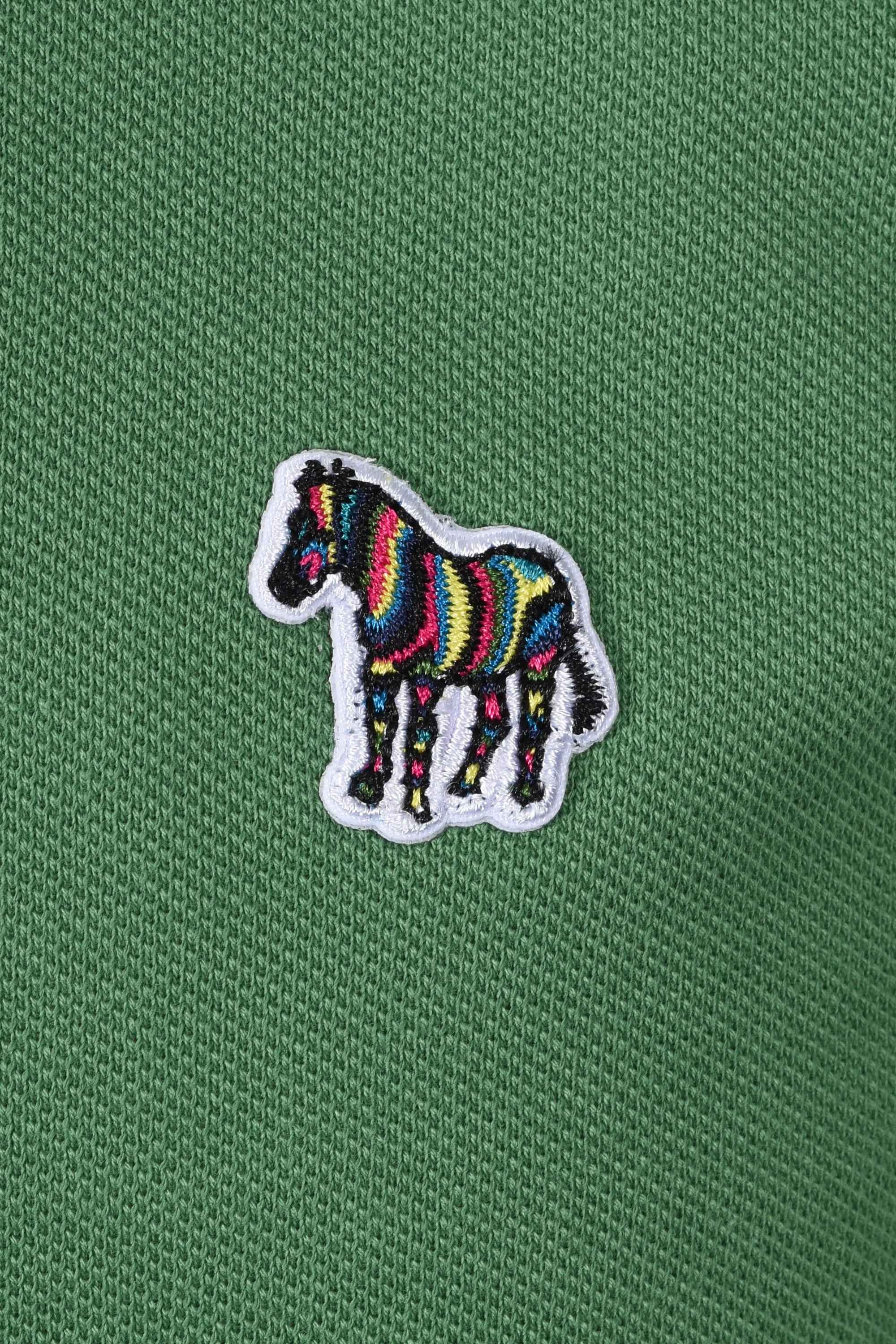Paul Smith Reg Fit SS Polo Zebra Green - Image 3