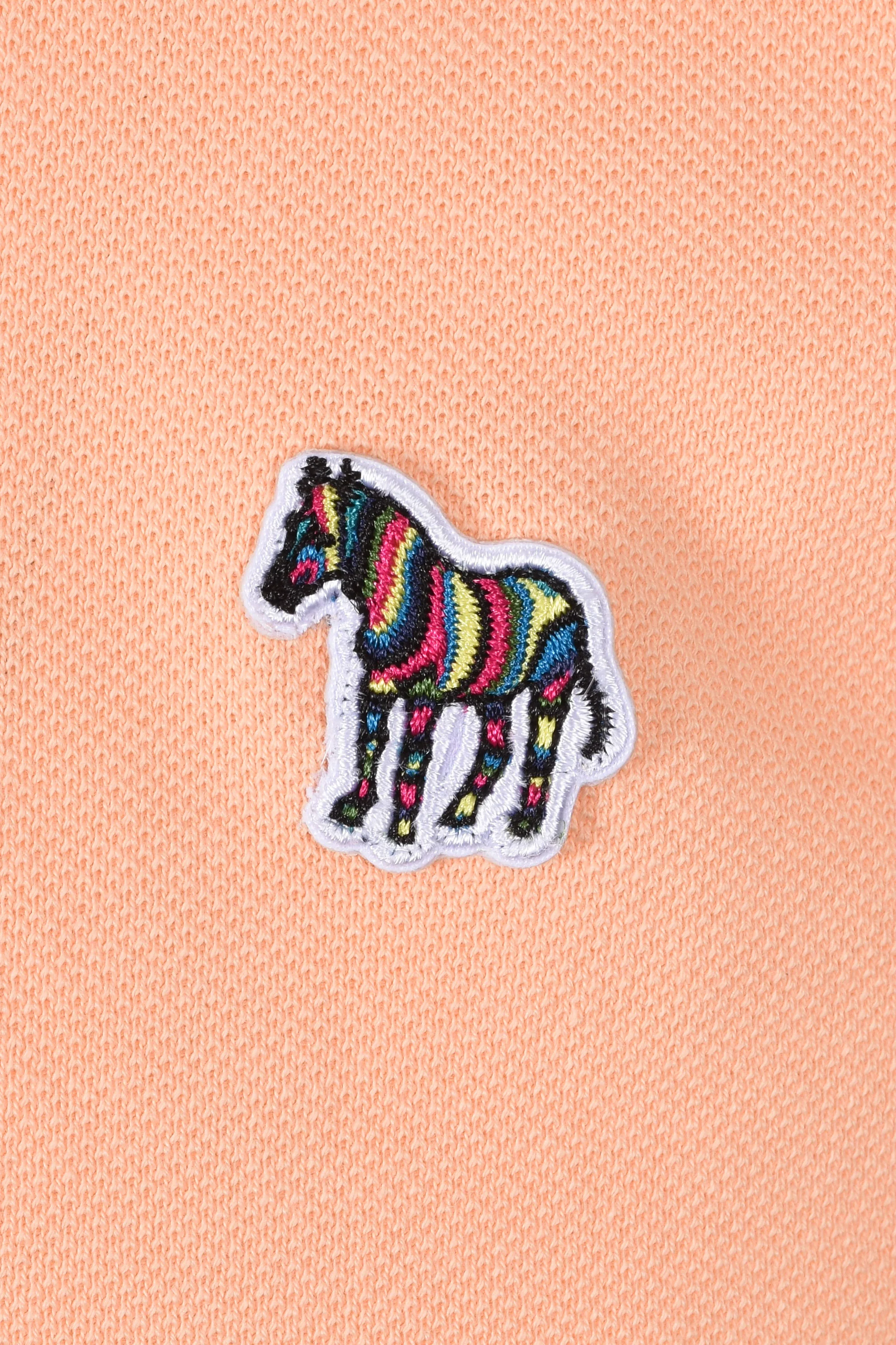 Paul Smith Reg Fit SS Polo Zebra Peach - Image 3