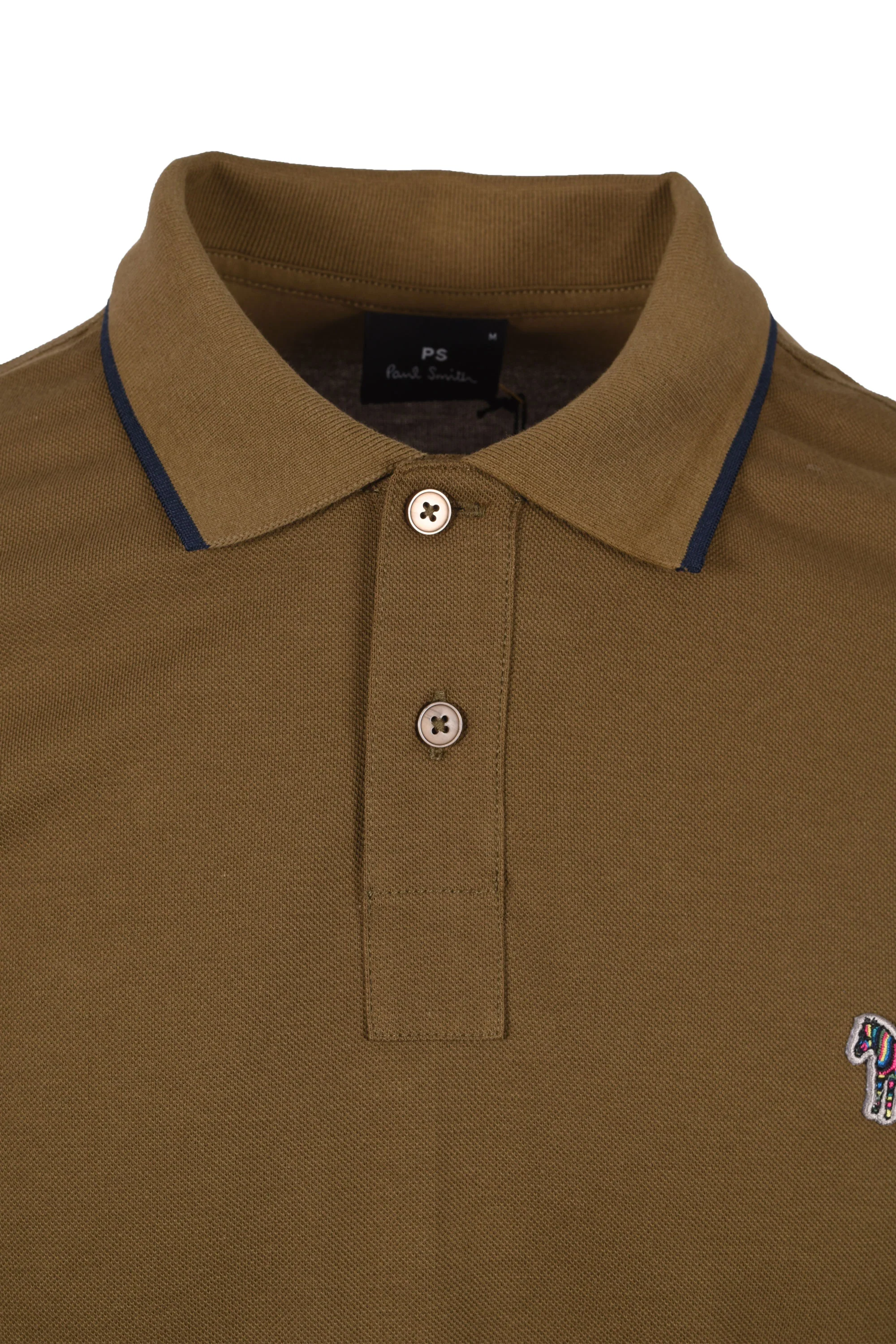 Paul Smith Zebra Tipped Polo Military Green - Image 2