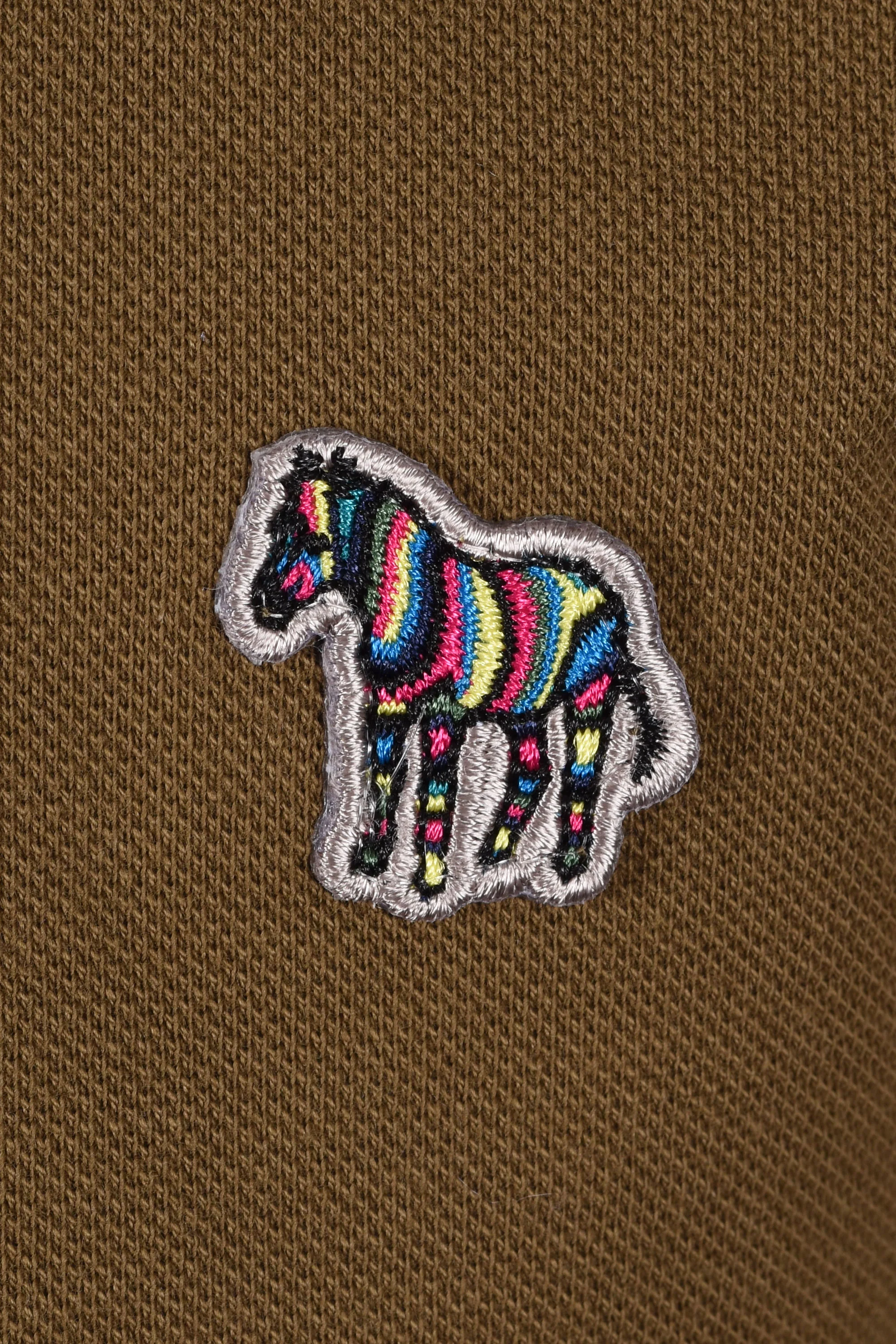 Paul Smith Zebra Tipped Polo Military Green - Image 3