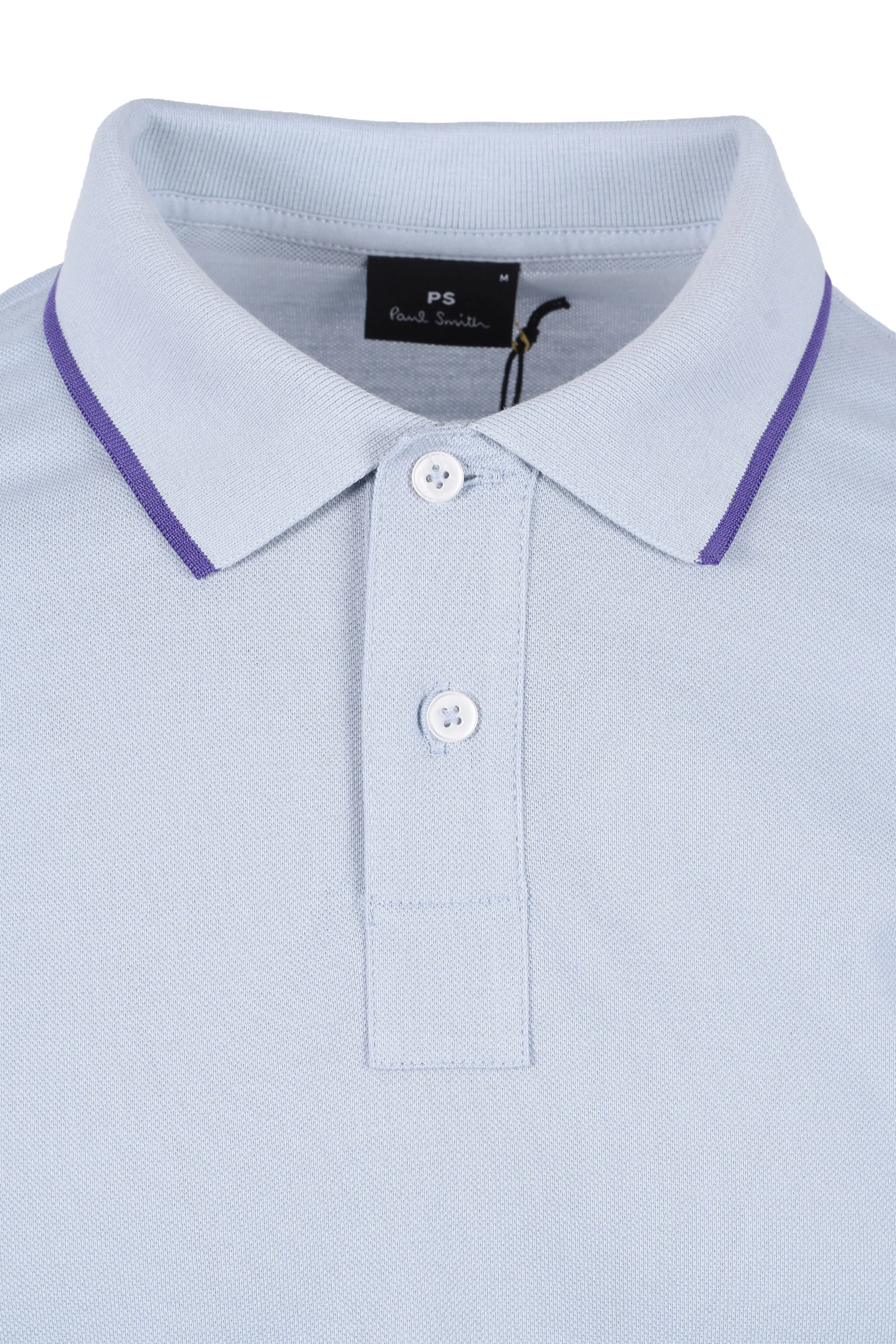 Paul Smith Zebra Tipped Polo Light Blue - Image 2