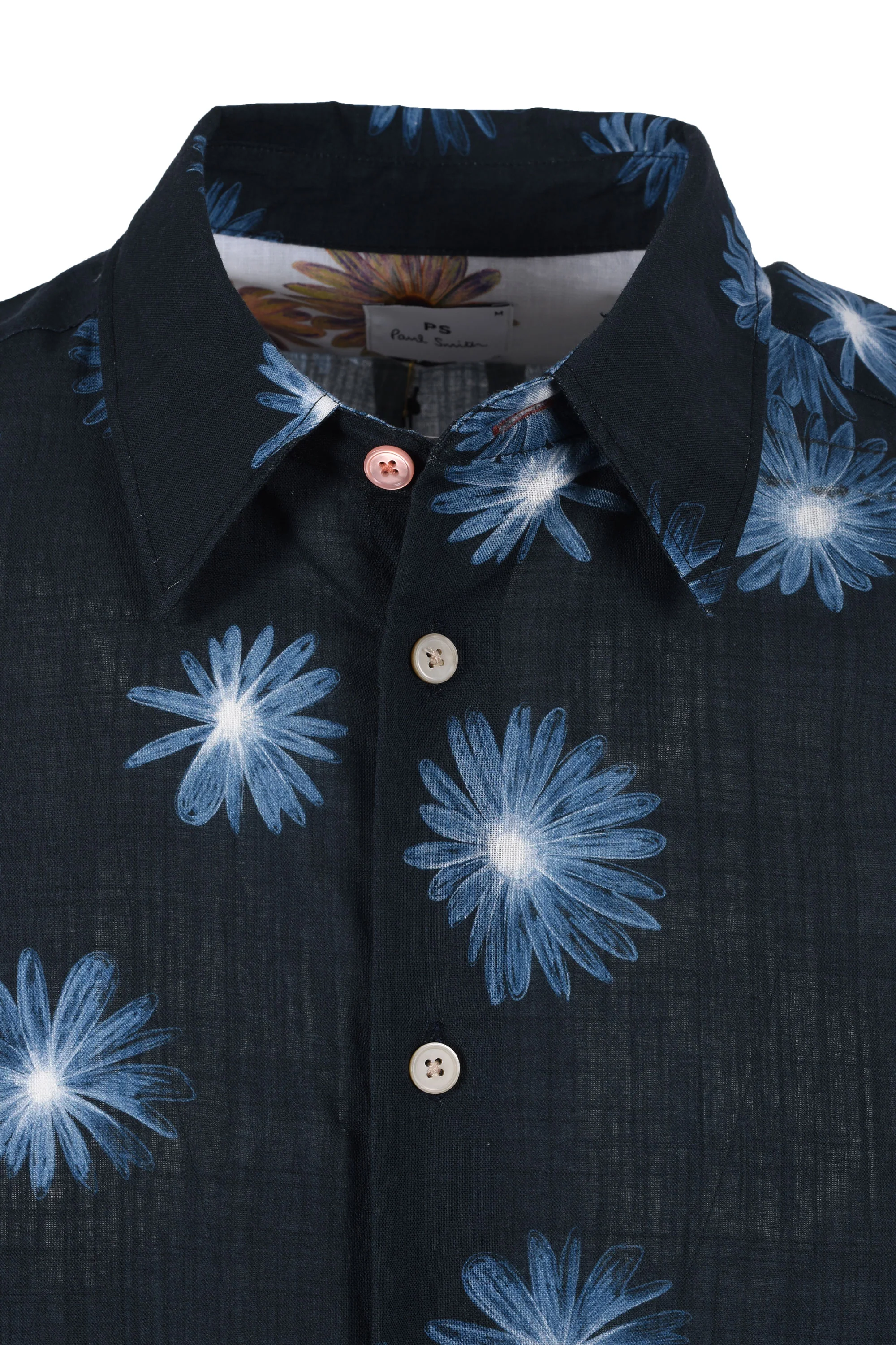 Paul Smith Reg Fit Floral Shirt Greyish Blue - Image 2