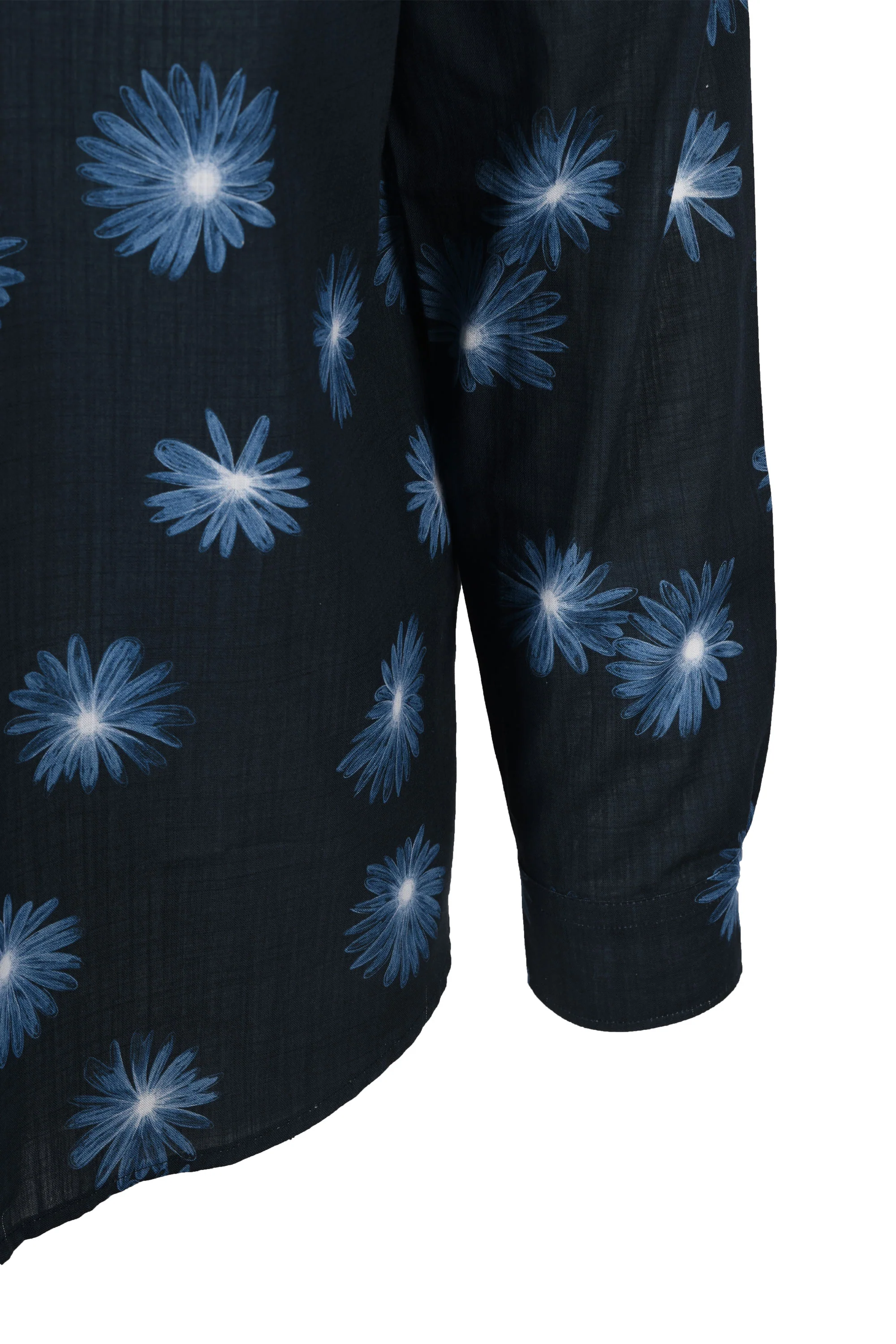 Paul Smith Reg Fit Floral Shirt Greyish Blue - Image 3