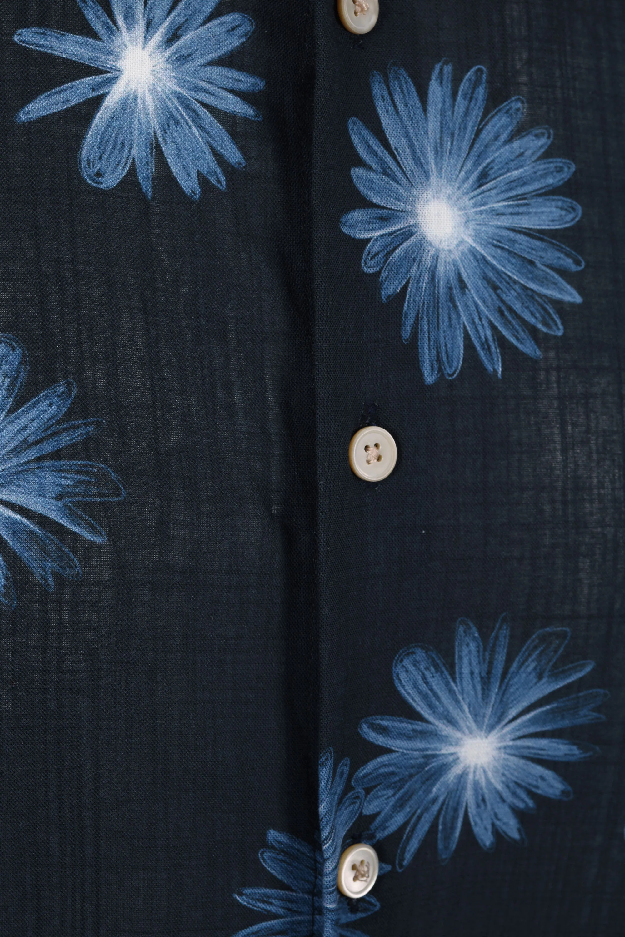 Paul Smith Reg Fit Floral Shirt Greyish Blue - Image 4