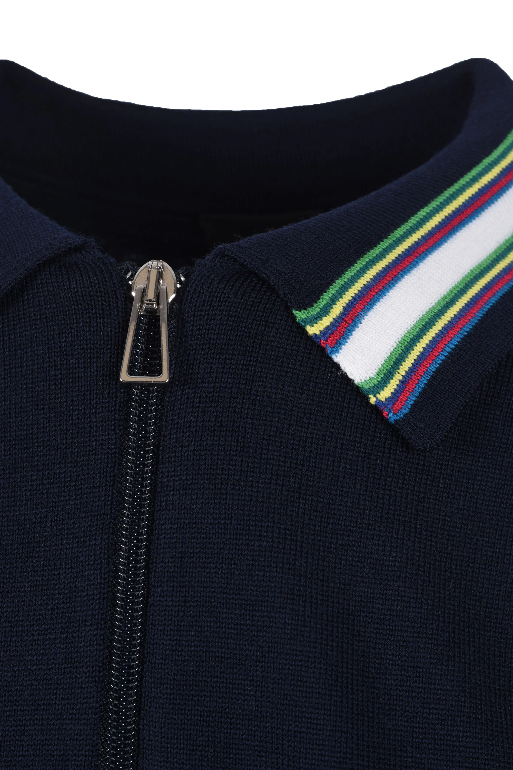 Paul Smith Long Sleeve Knitted Polo Dark Navy - Image 3