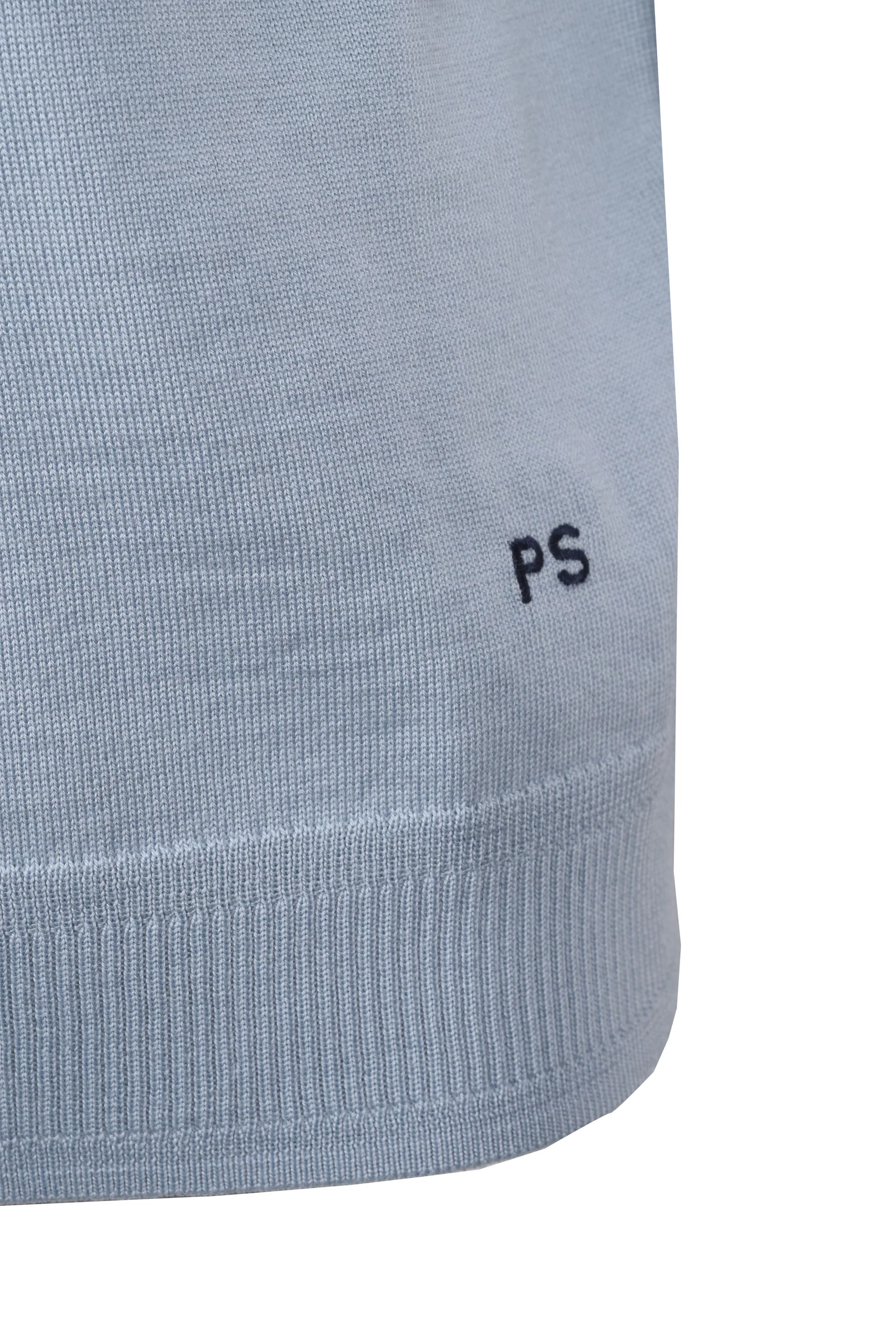PAUL SMITH MERINO SWEATER SS POLO BLUE - Image 3