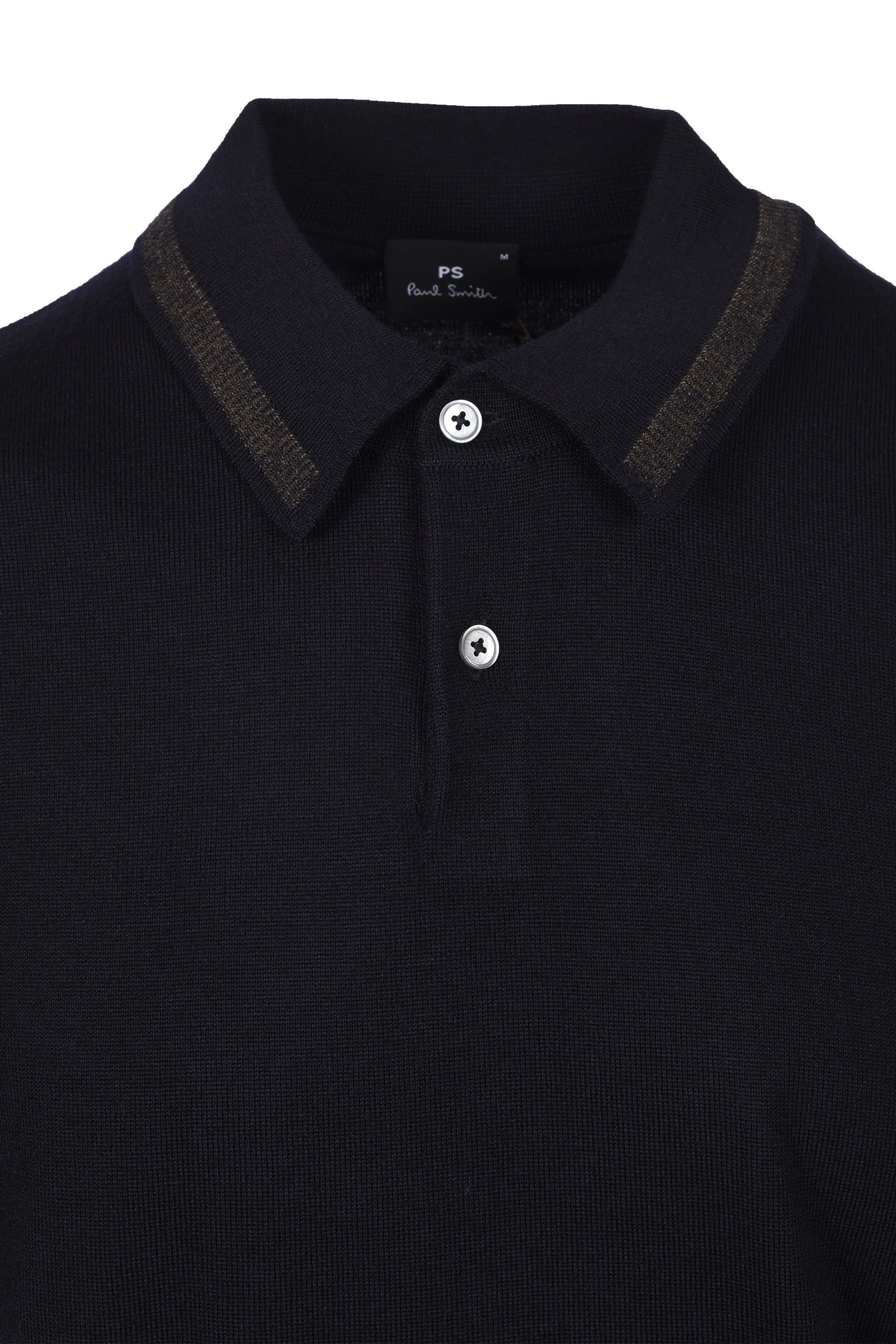 PAUL SMITH MERINO SWEATER SS POLO NAVY - Image 2