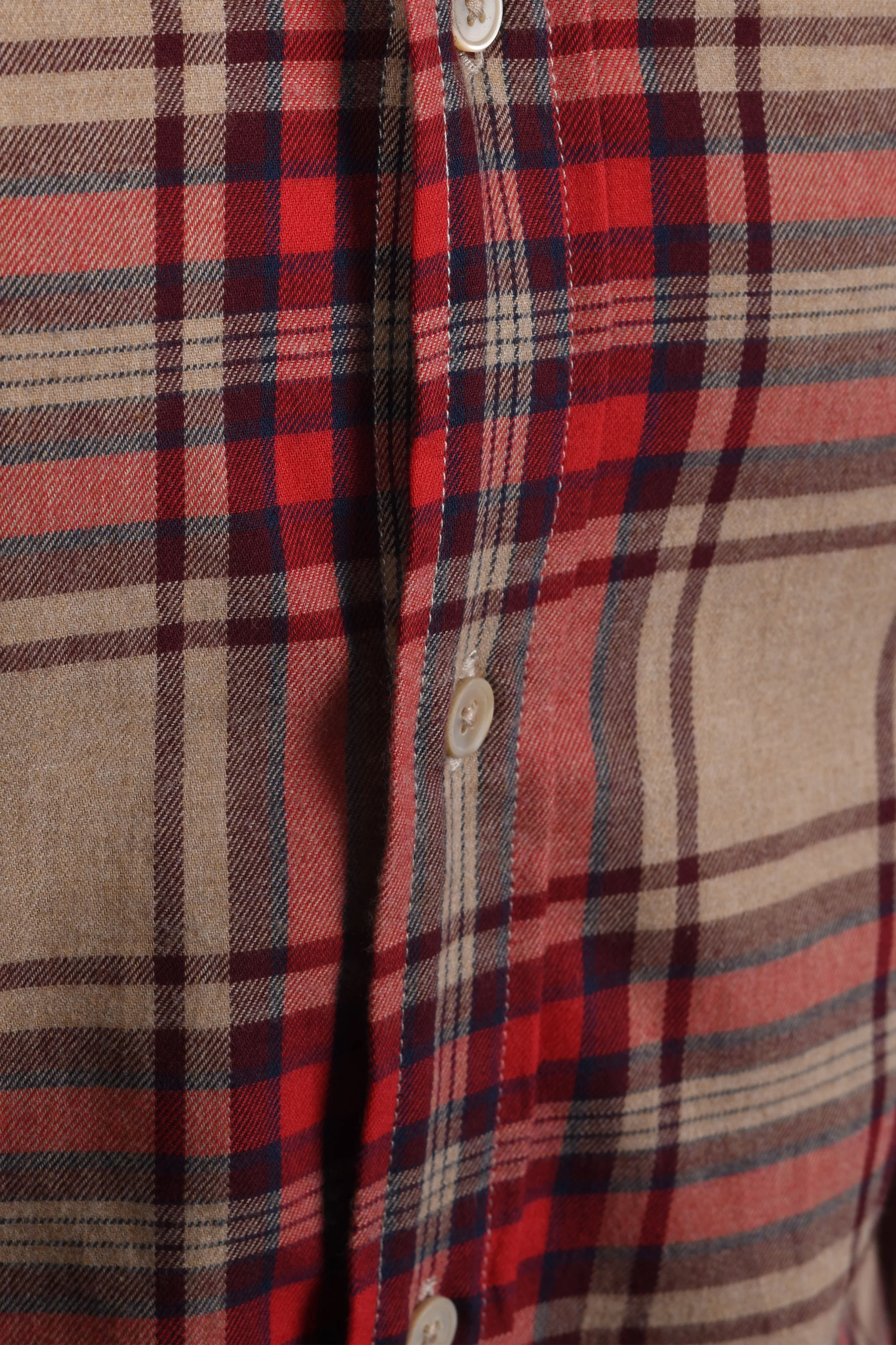 Paul Smith Tailored Fit Check Shirt Tan - Image 5