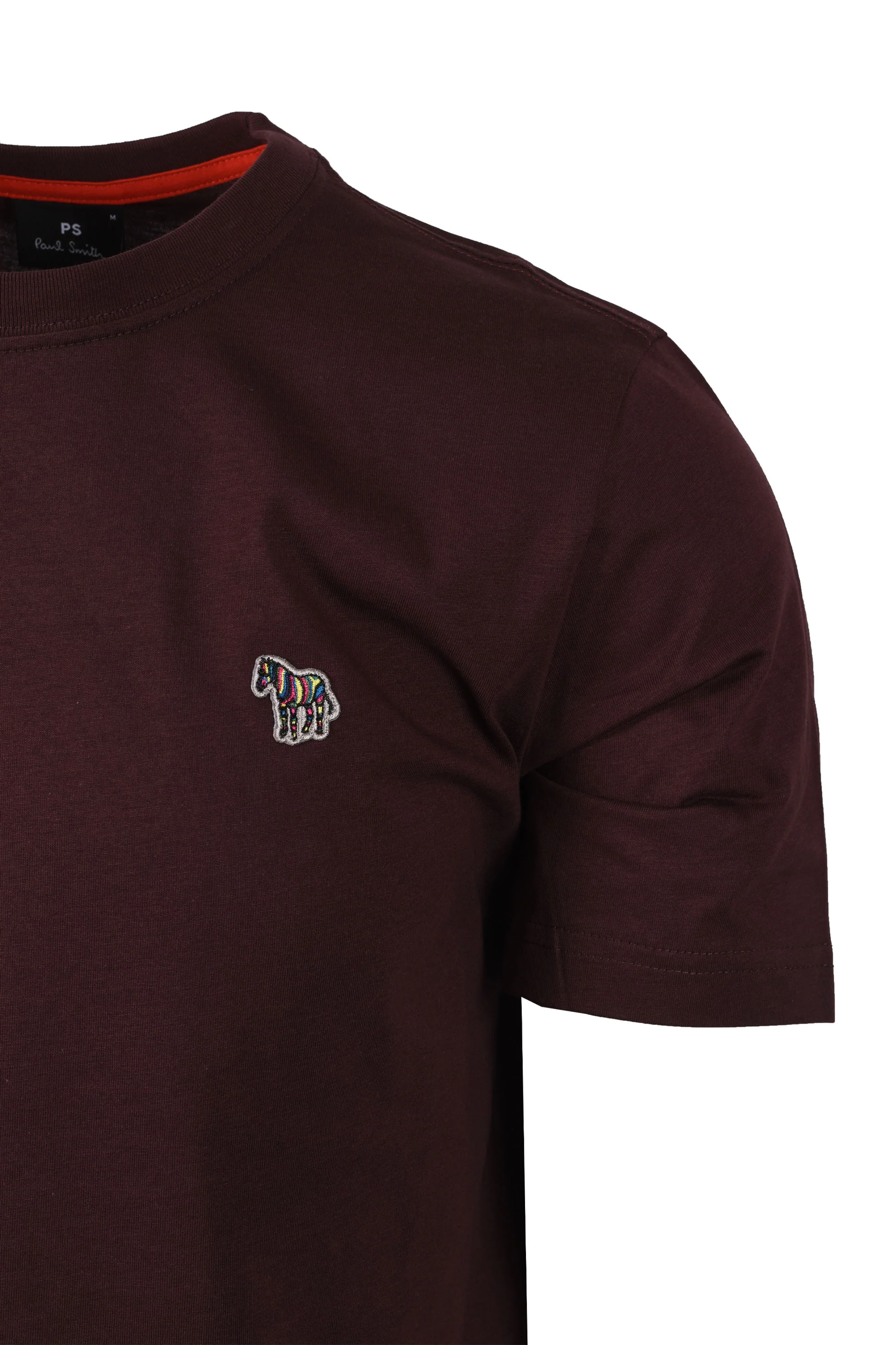 Paul Smith Reg Fit Zebra T-Shirt Burgundy - Image 2