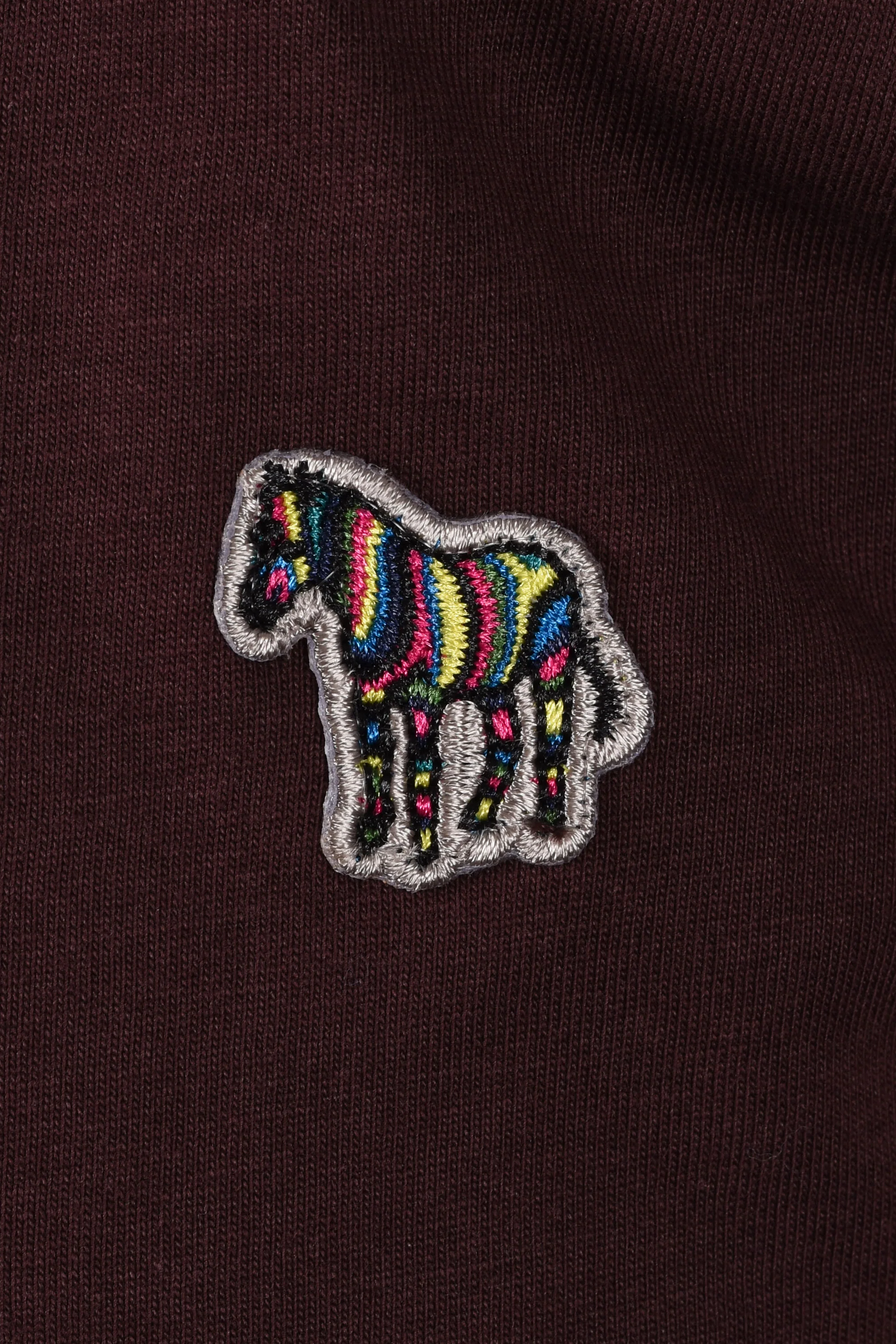 Paul Smith Reg Fit Zebra T-Shirt Burgundy - Image 3