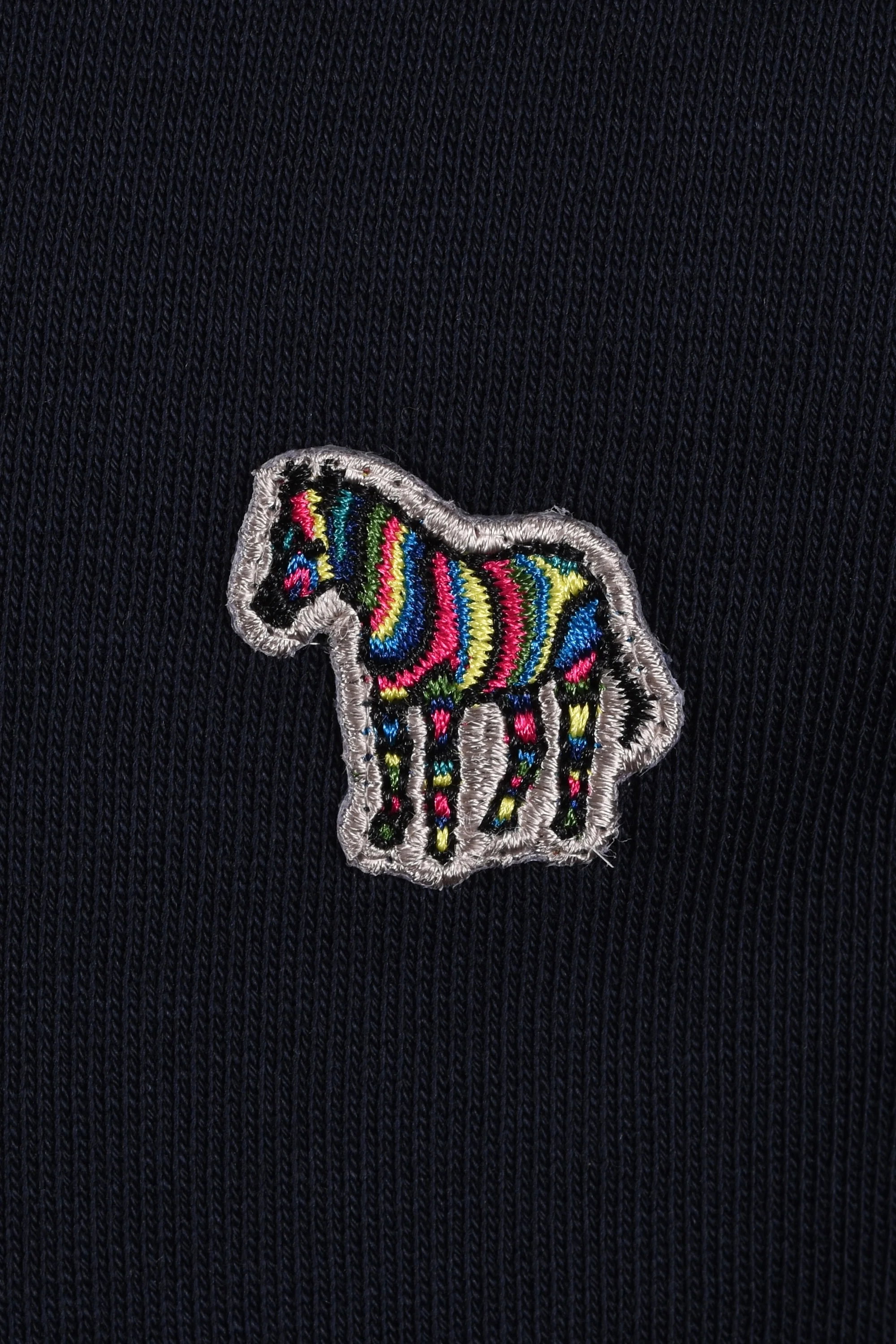 Paul Smith Reg Fit Half Zip Sweat Zebra Dark Navy - Image 3