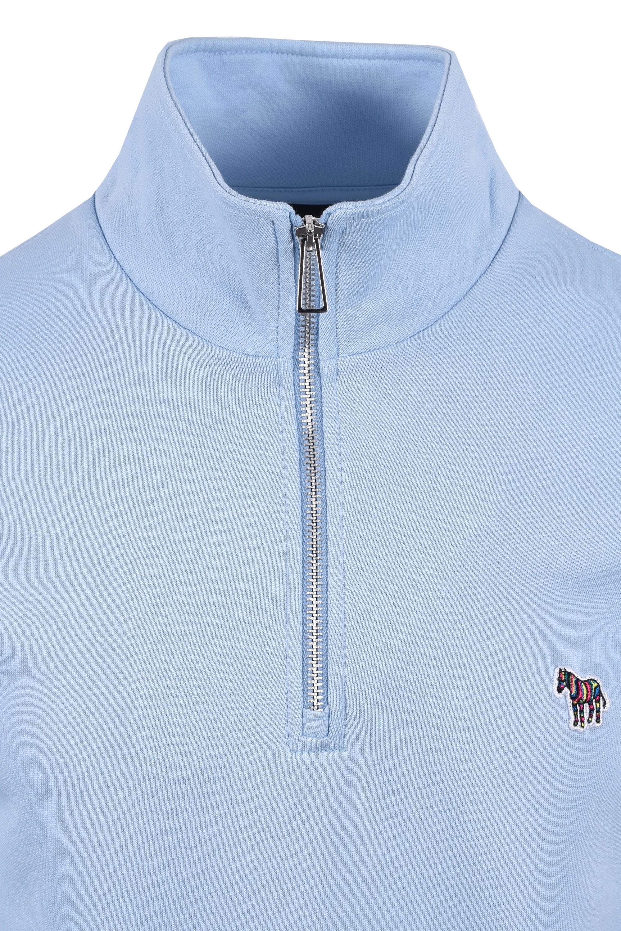 Paul Smith Reg Fit Half Zip Sweat Zebra Light Blue - Image 2