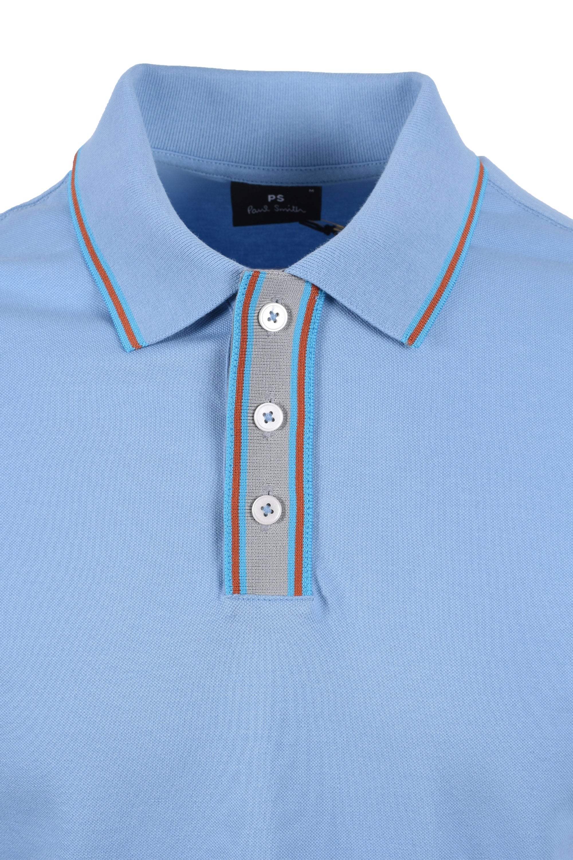 Paul Smith Reg Fit Tipped Polo Light Blue - Image 2