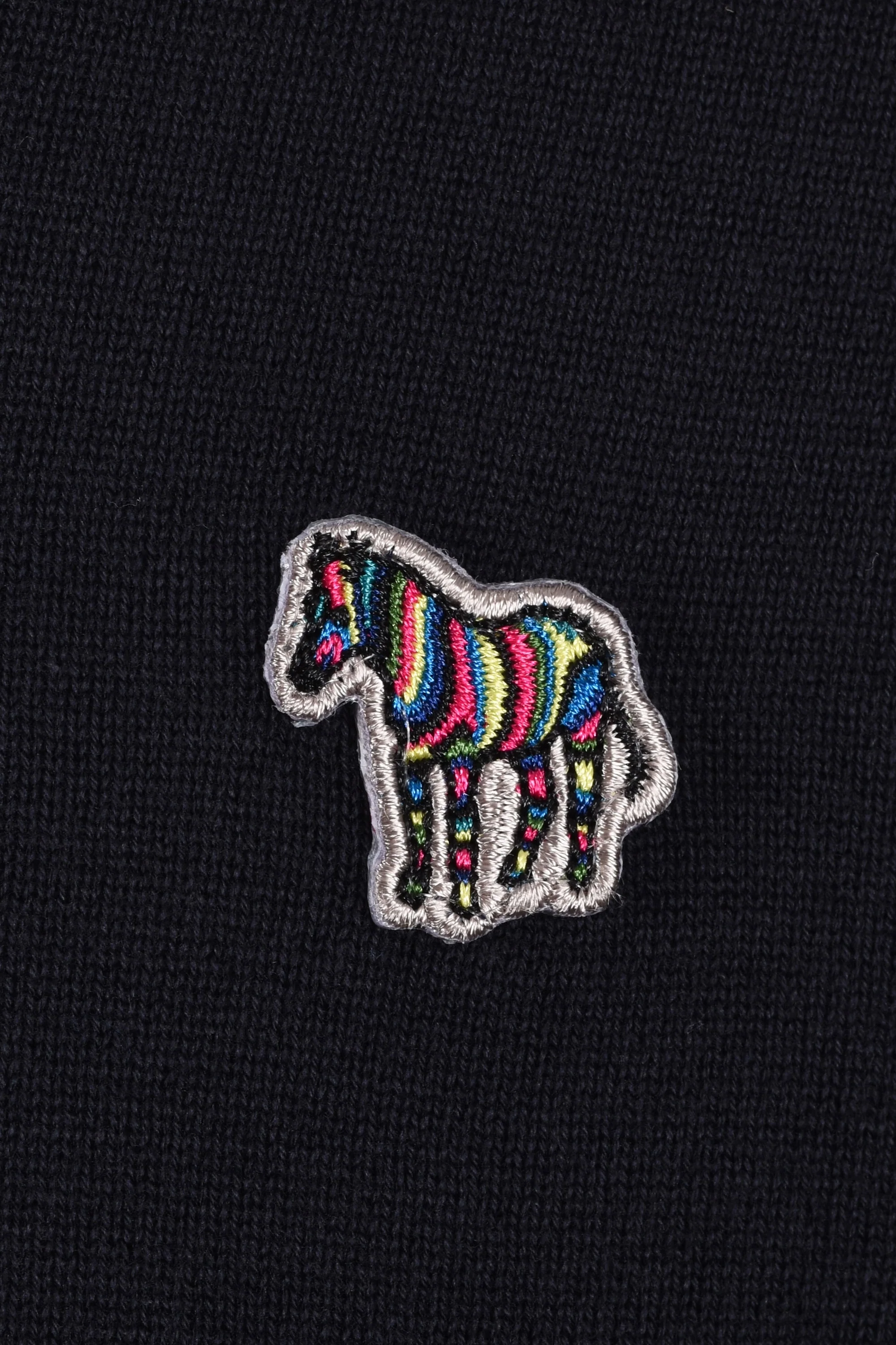 Paul Smith Zebra Logo Zip Neck Sweat Dark Navy - Image 3